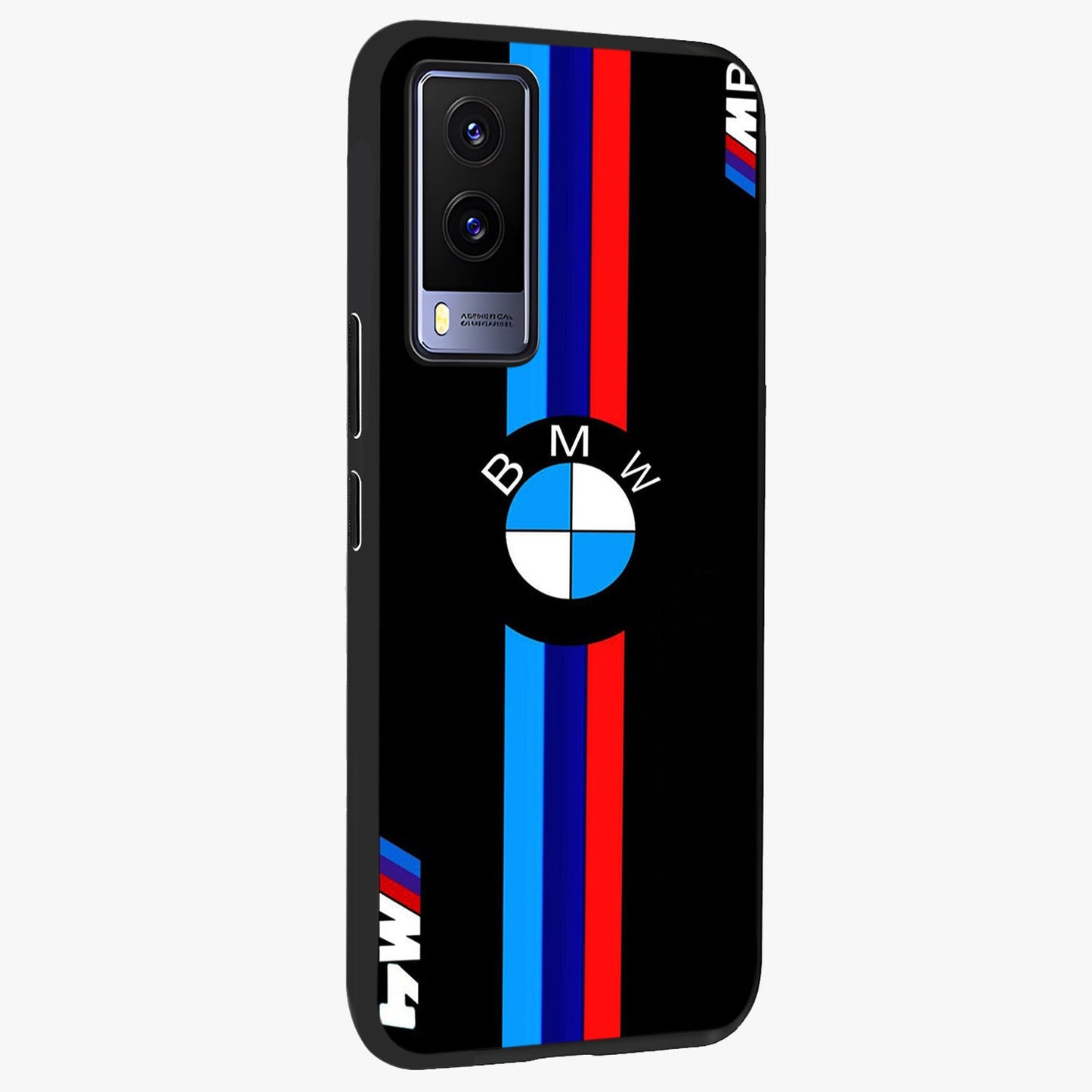 Turbo BMW Beast Glass Case upright view showcasing powerful car artwork with modern motorsport theme.