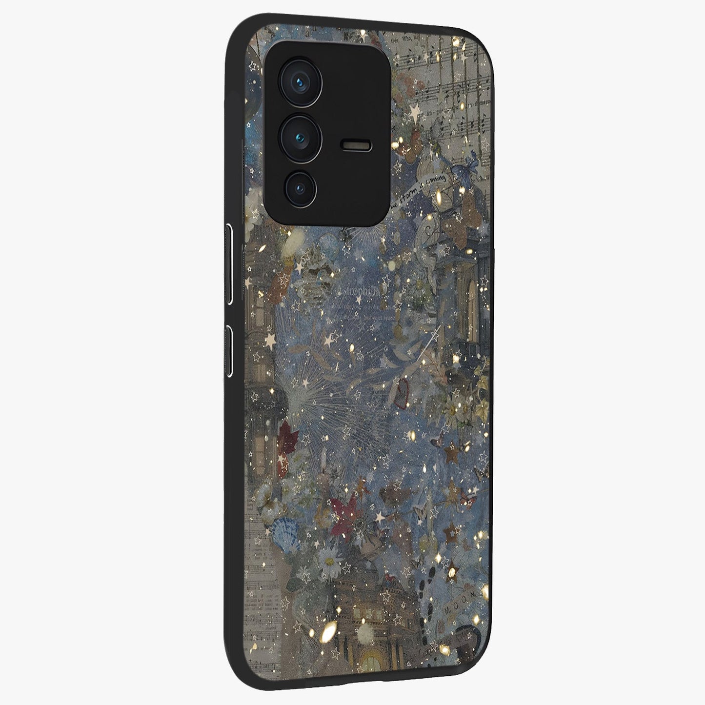 Aesthetic Astrolophia Glass Case upright view showcasing soft aesthetic theme with stylish modern look.