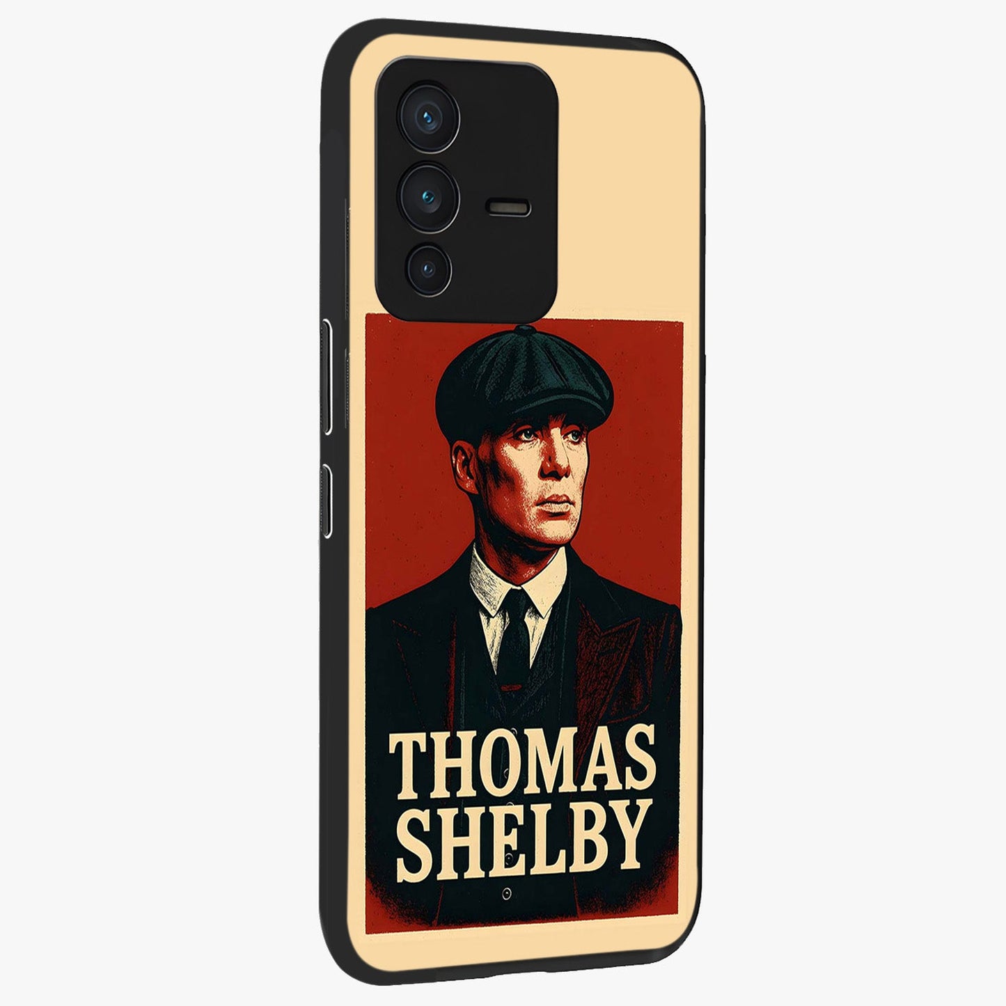 Vintage Mafia Authority Glass Case upright view showcasing dramatic vintage artwork with iconic authority theme.