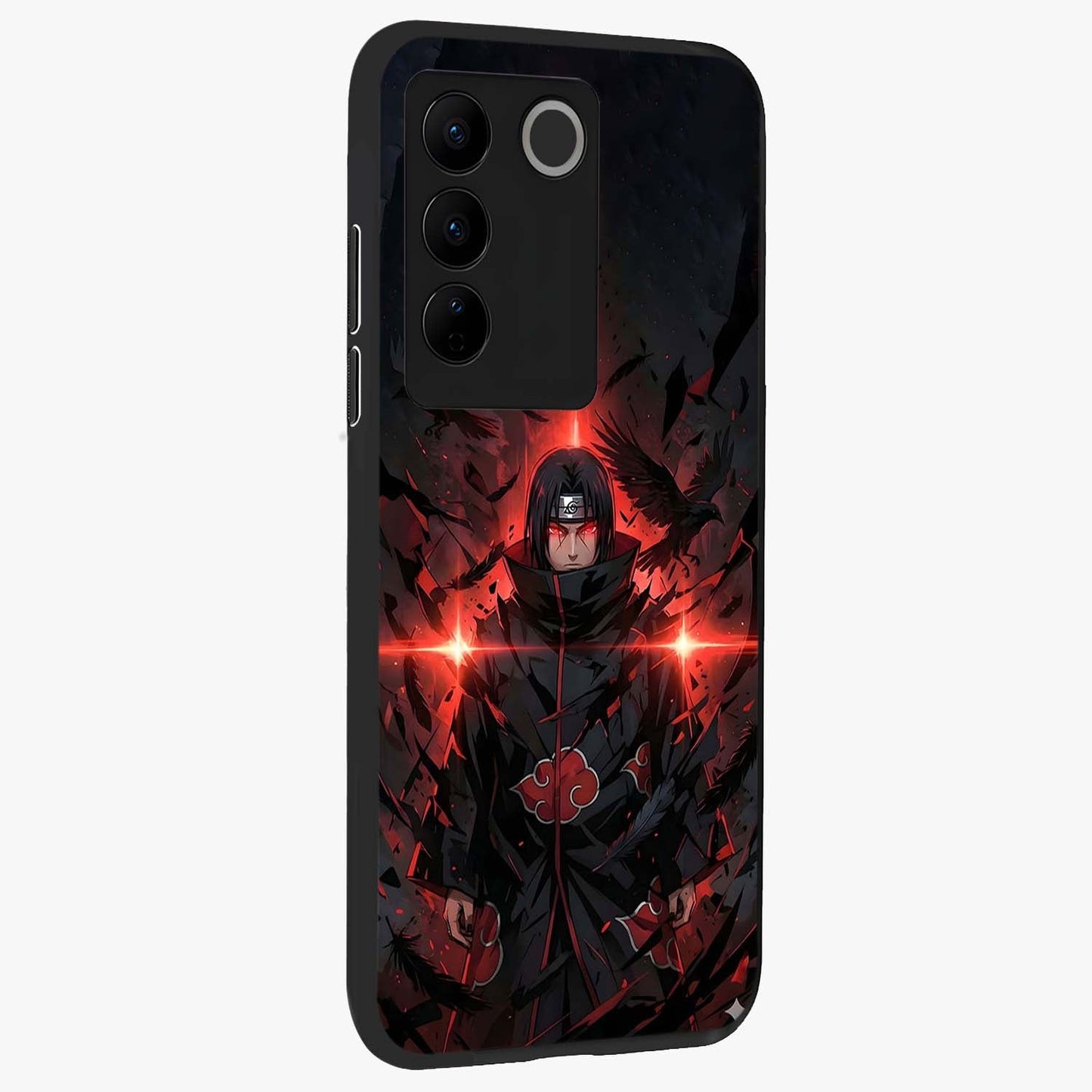 Focused Blade Discipline Glass Case upright view showcasing strong typography statement with sleek motivational theme.
