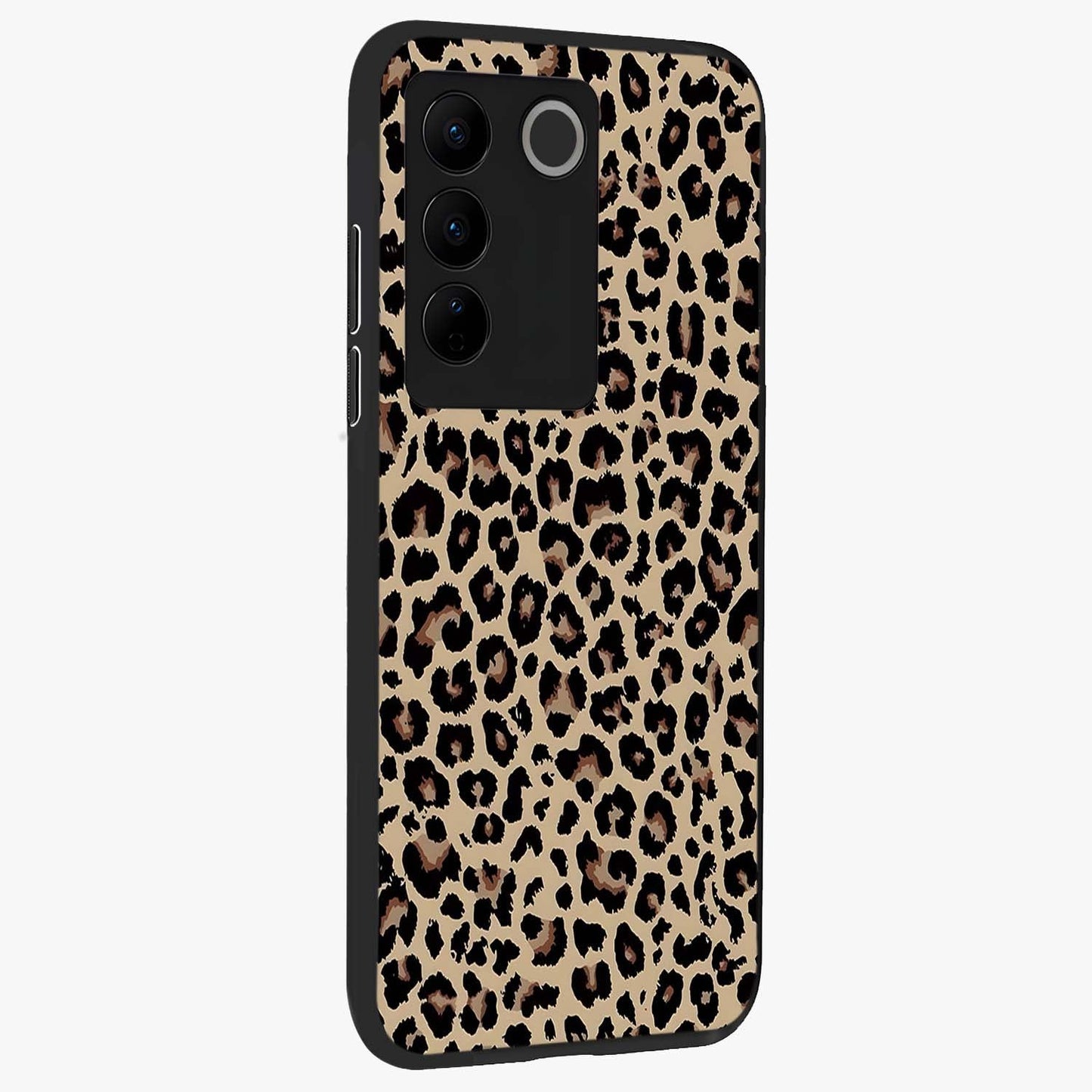 Savage Chic Pattern Glass Case upright view showcasing trendy decorative artwork with edgy fashion theme.