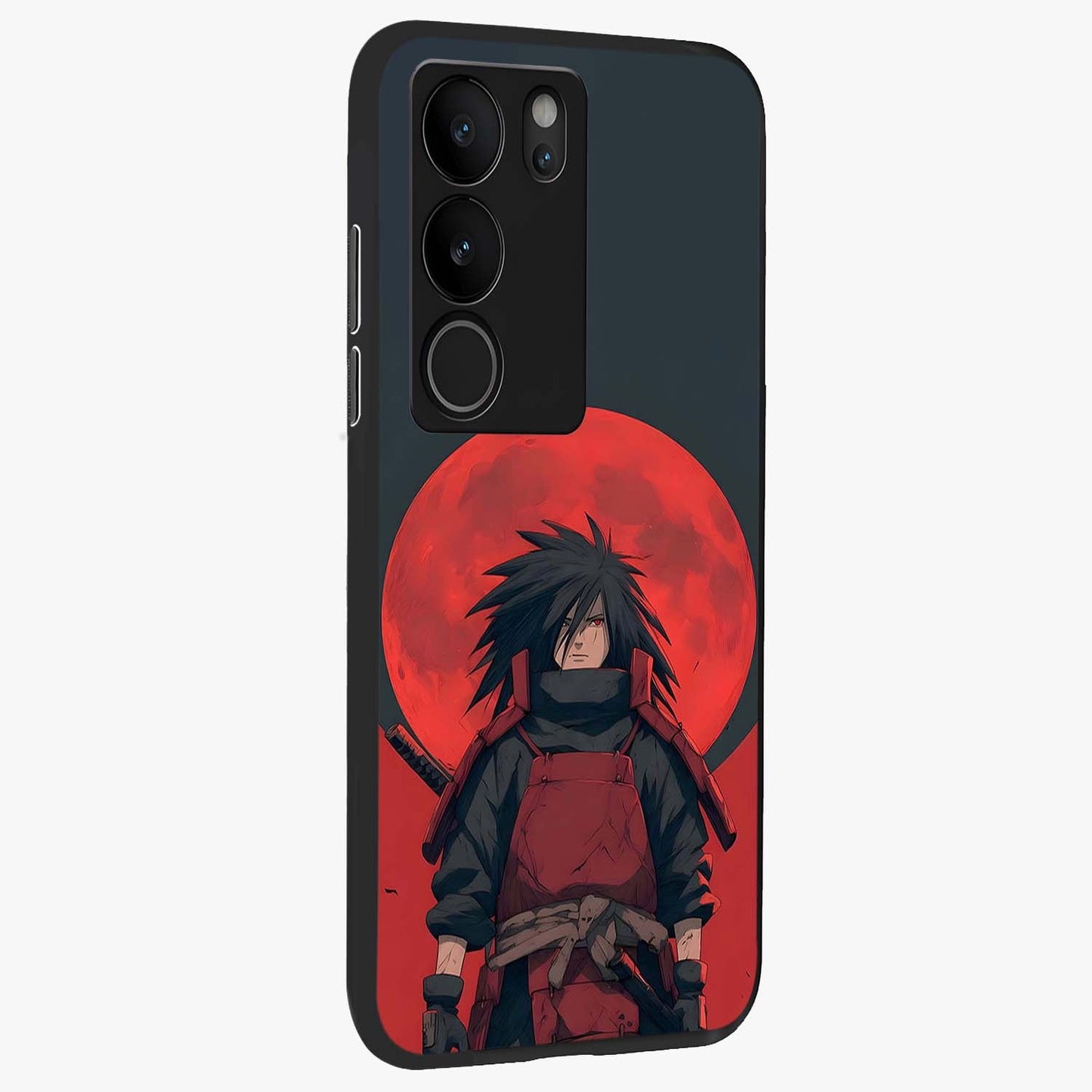 Crimson Moon Warlord Glass Case upright view showcasing powerful warlord artwork with dark celestial theme.
