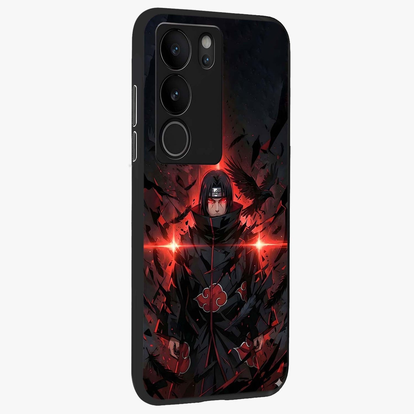 Focused Blade Discipline Glass Case upright view showcasing strong typography statement with sleek motivational theme.