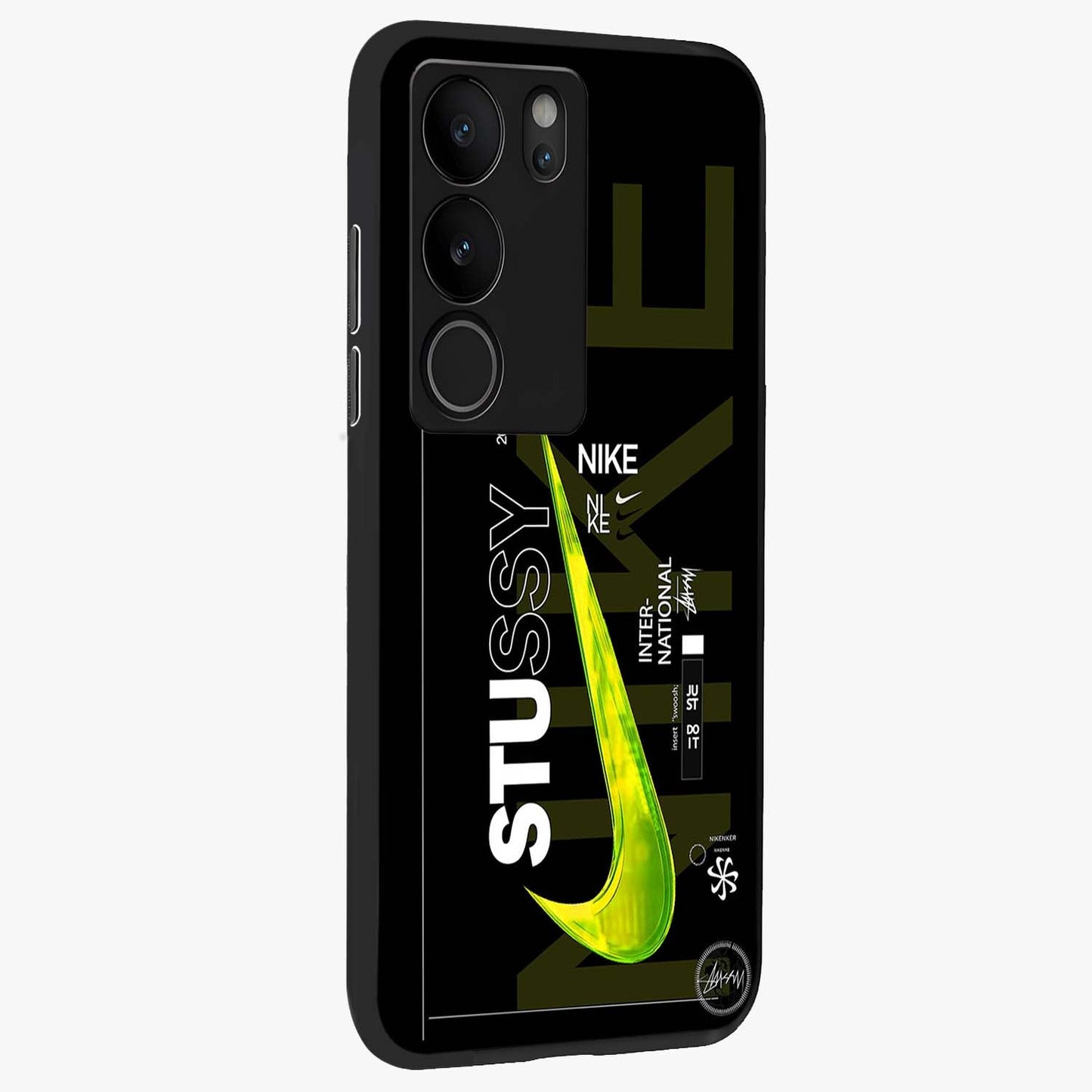 Neon Street Edition Glass Case upright view showcasing colorful neon artwork with modern street culture theme.