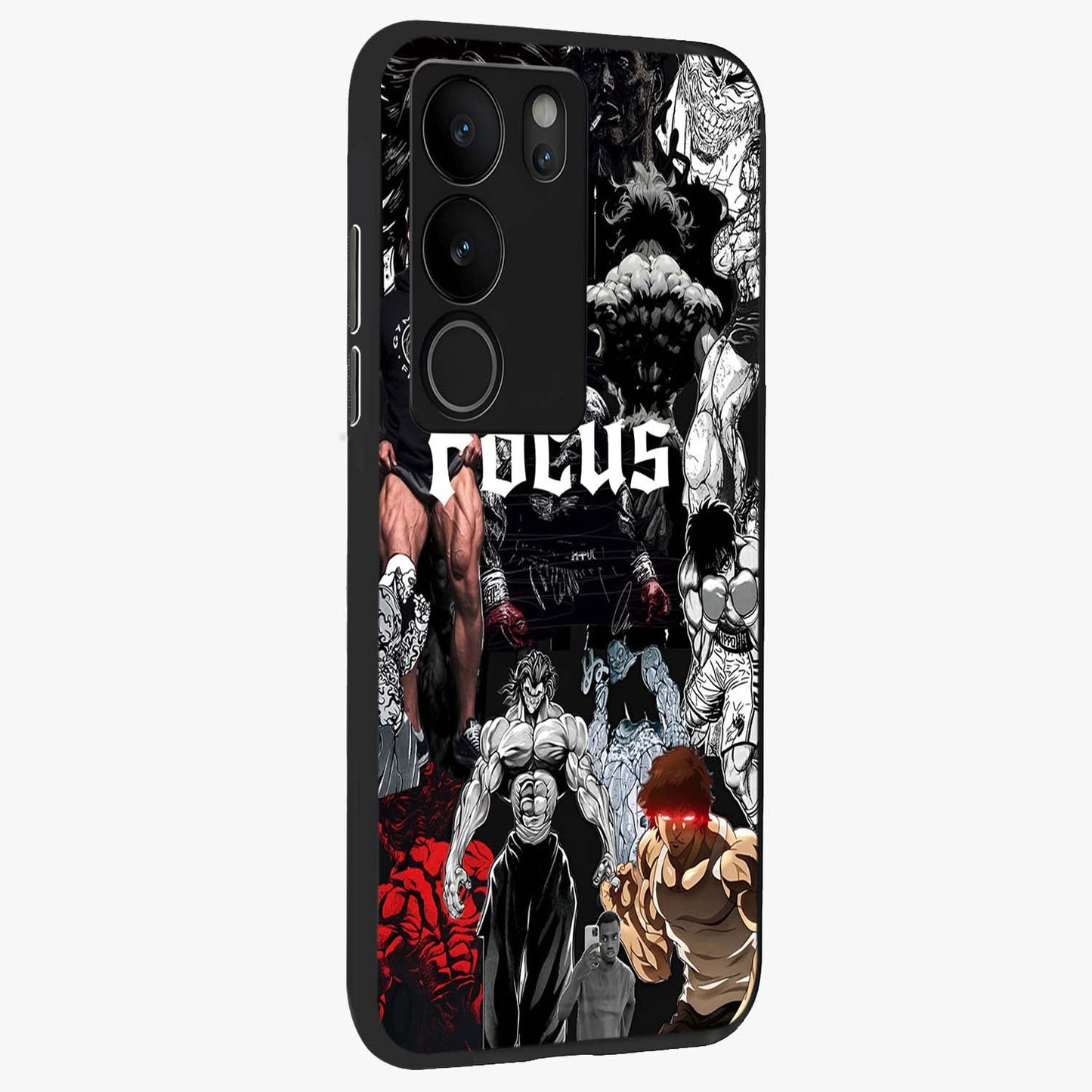 Relentless Power Focus Glass Case upright view showcasing strong inspirational artwork with powerful focus theme.