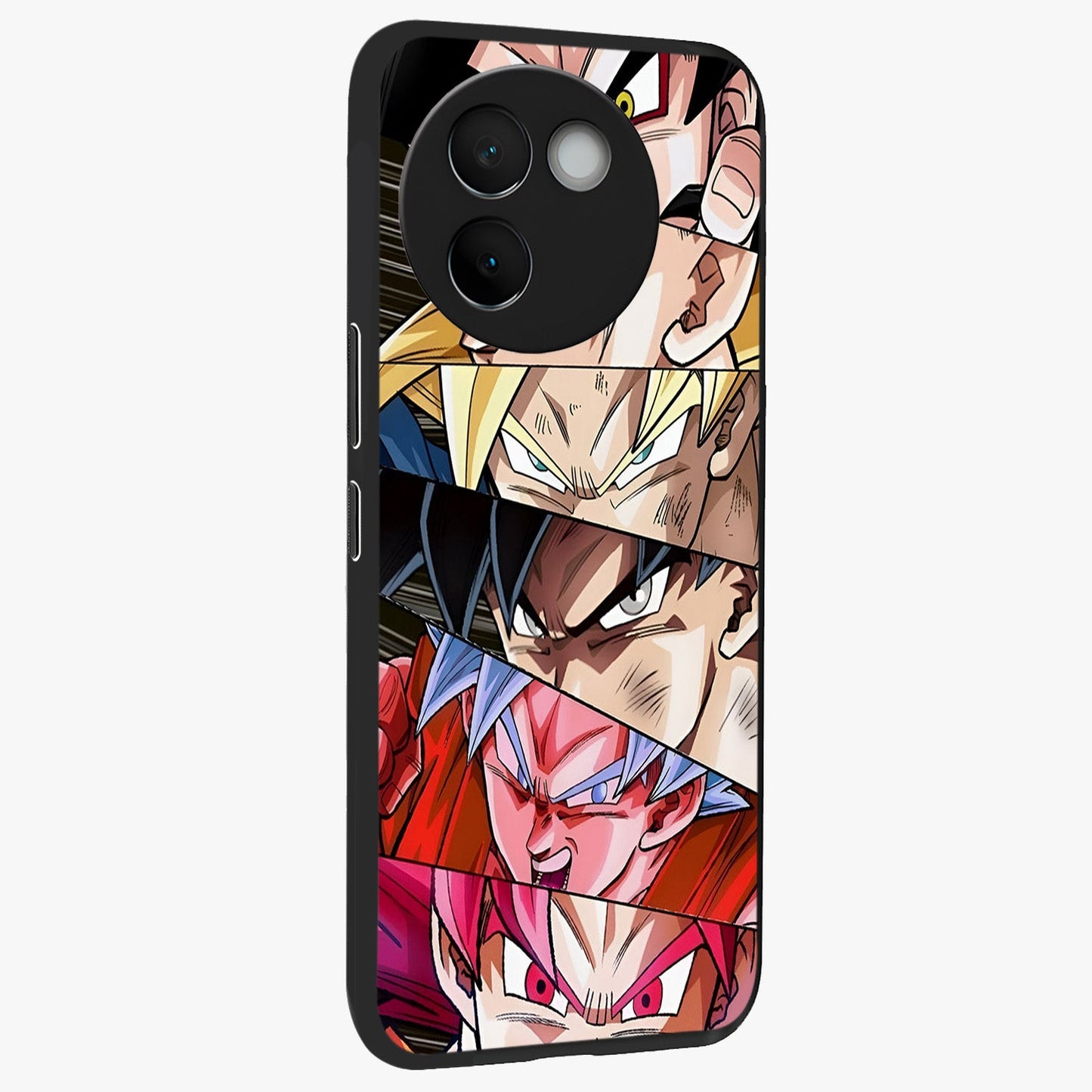 Anime Character Glass Case upright view showcasing expressive anime artwork with bold graphic style.