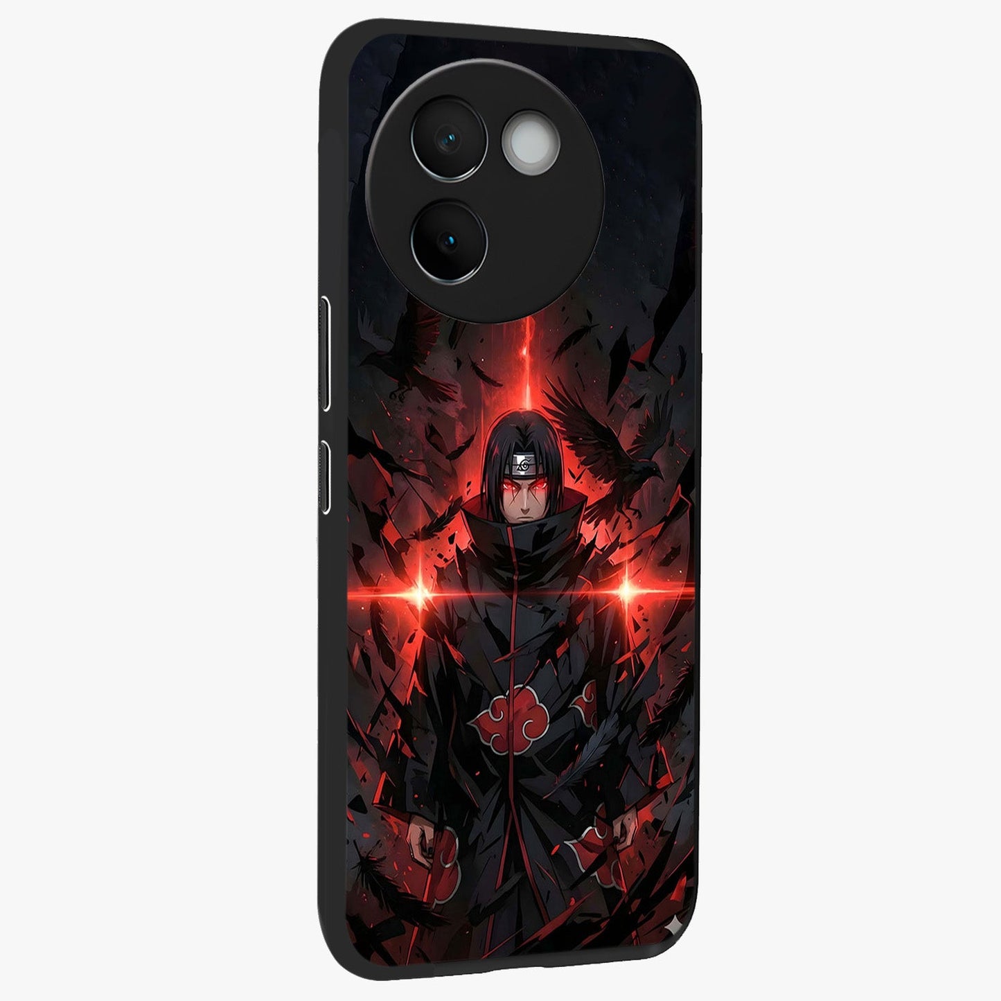 Focused Blade Discipline Glass Case upright view showcasing strong typography statement with sleek motivational theme.