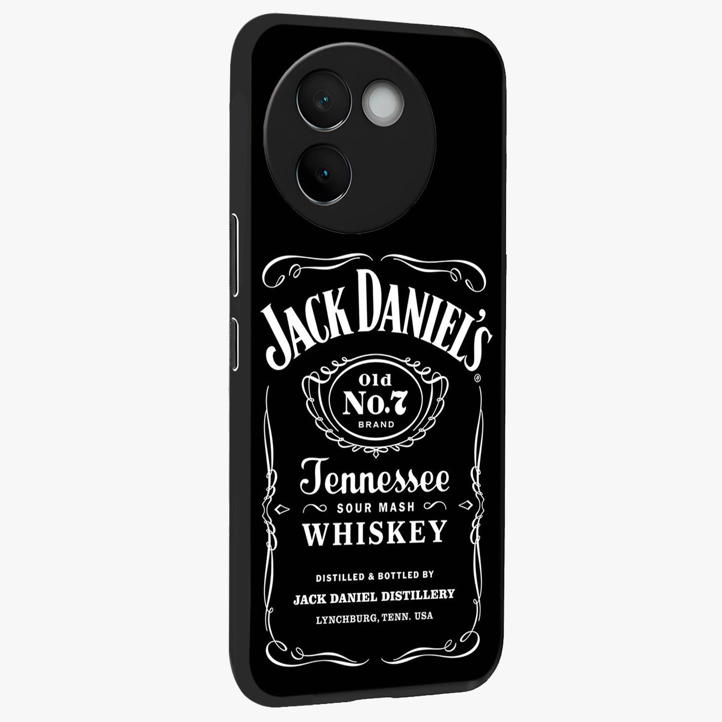 Vintage Whiskey Heritage Glass Case upright view showcasing stylish vintage whiskey artwork with timeless bar culture theme.