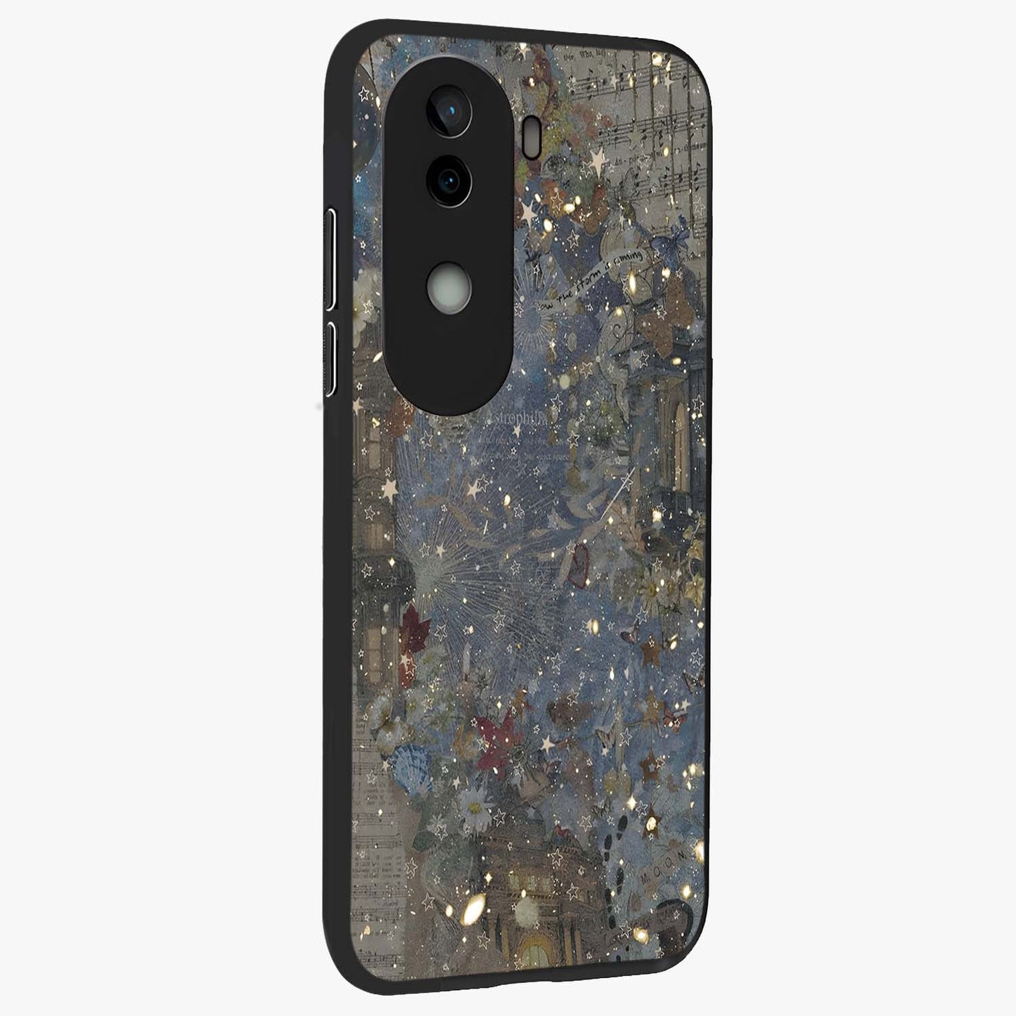 Aesthetic Astrolophia Glass Case upright view showcasing soft aesthetic theme with stylish modern look.