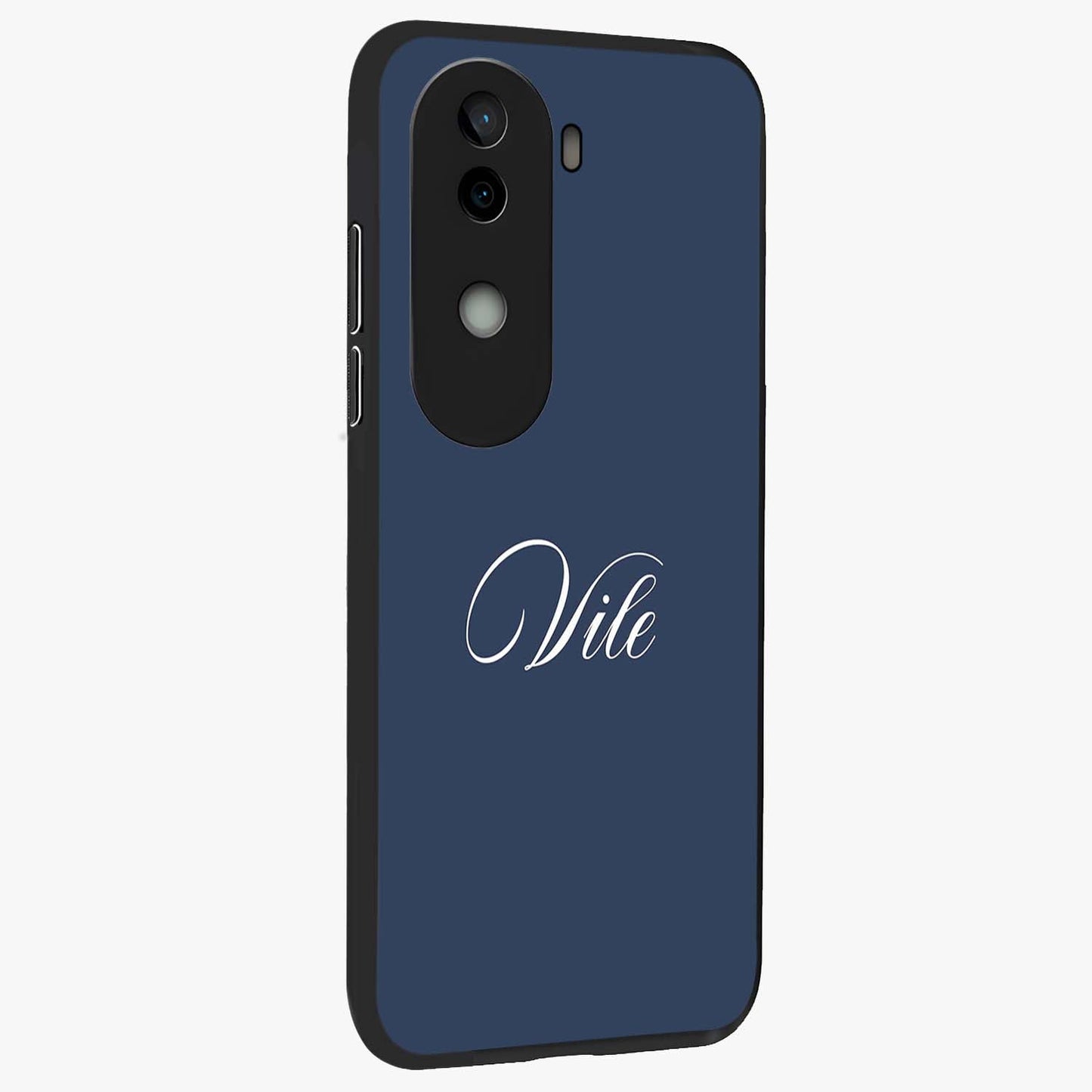 Blue Vintage Floral Pattern Glass Case displayed in angled mockup highlighting classic blue floral pattern and retro aesthetic design.