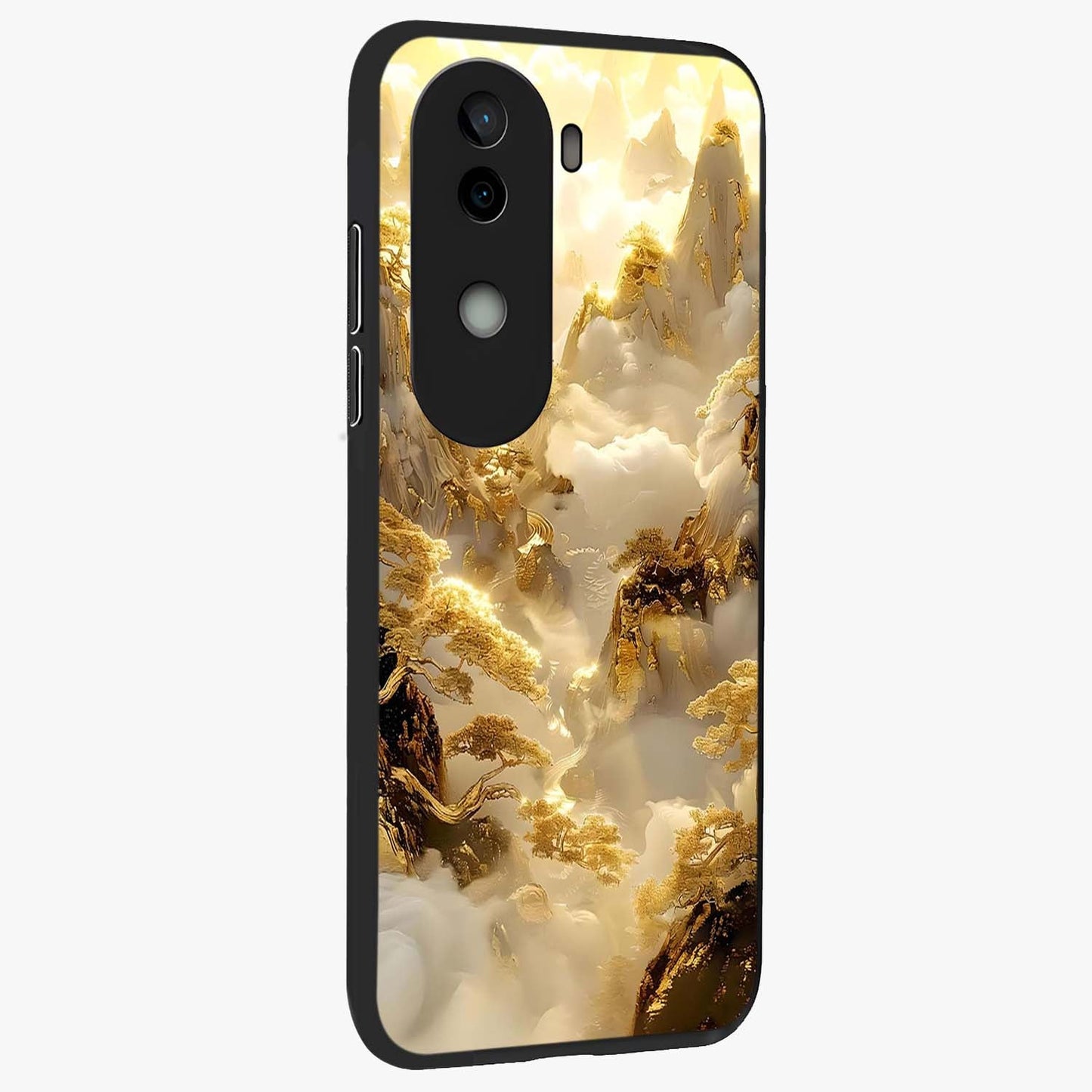 Gates Of Illumination Glass Case upright view showcasing glowing gateway artwork with mystical celestial theme.