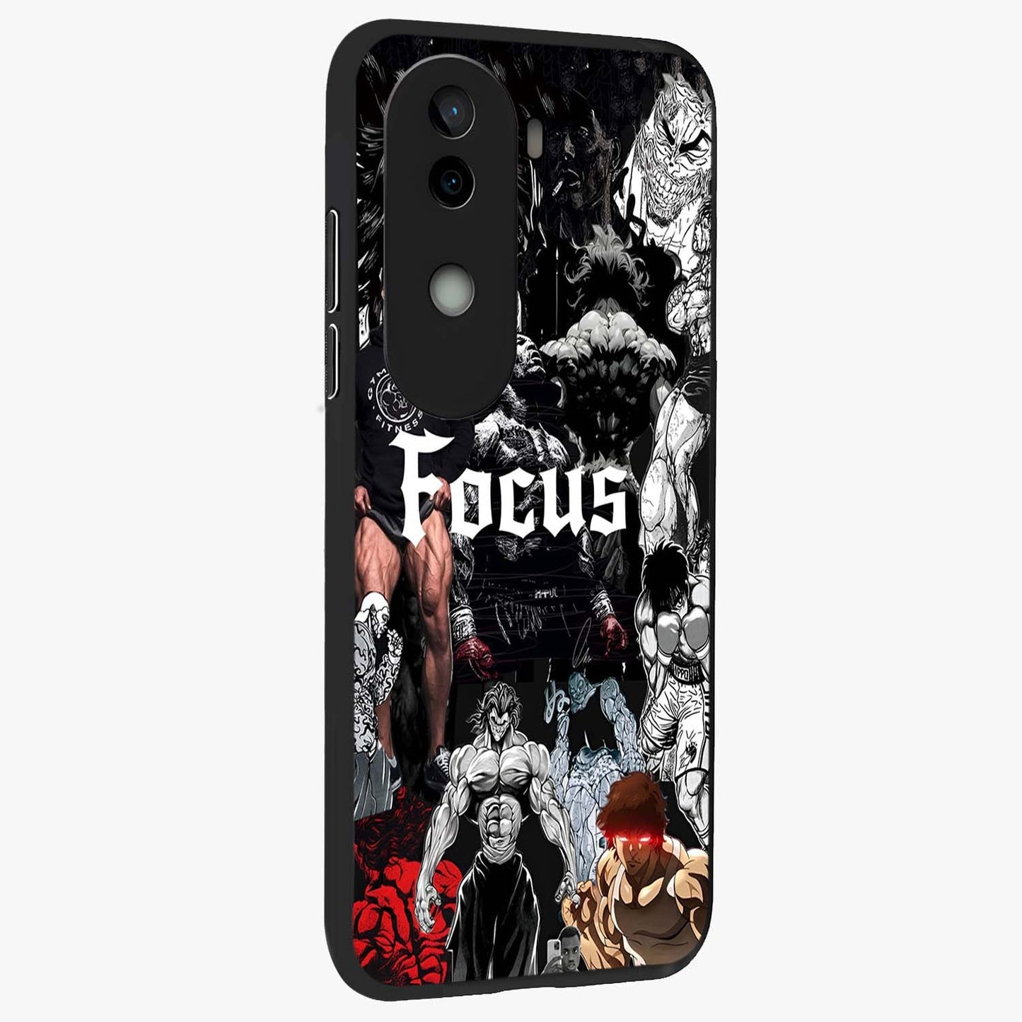 Relentless Power Focus Glass Case upright view showcasing strong inspirational artwork with powerful focus theme.