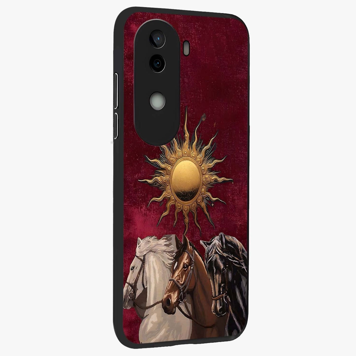 Solar Riders Glass Case upright view showcasing energetic rider artwork with bold adventure theme.