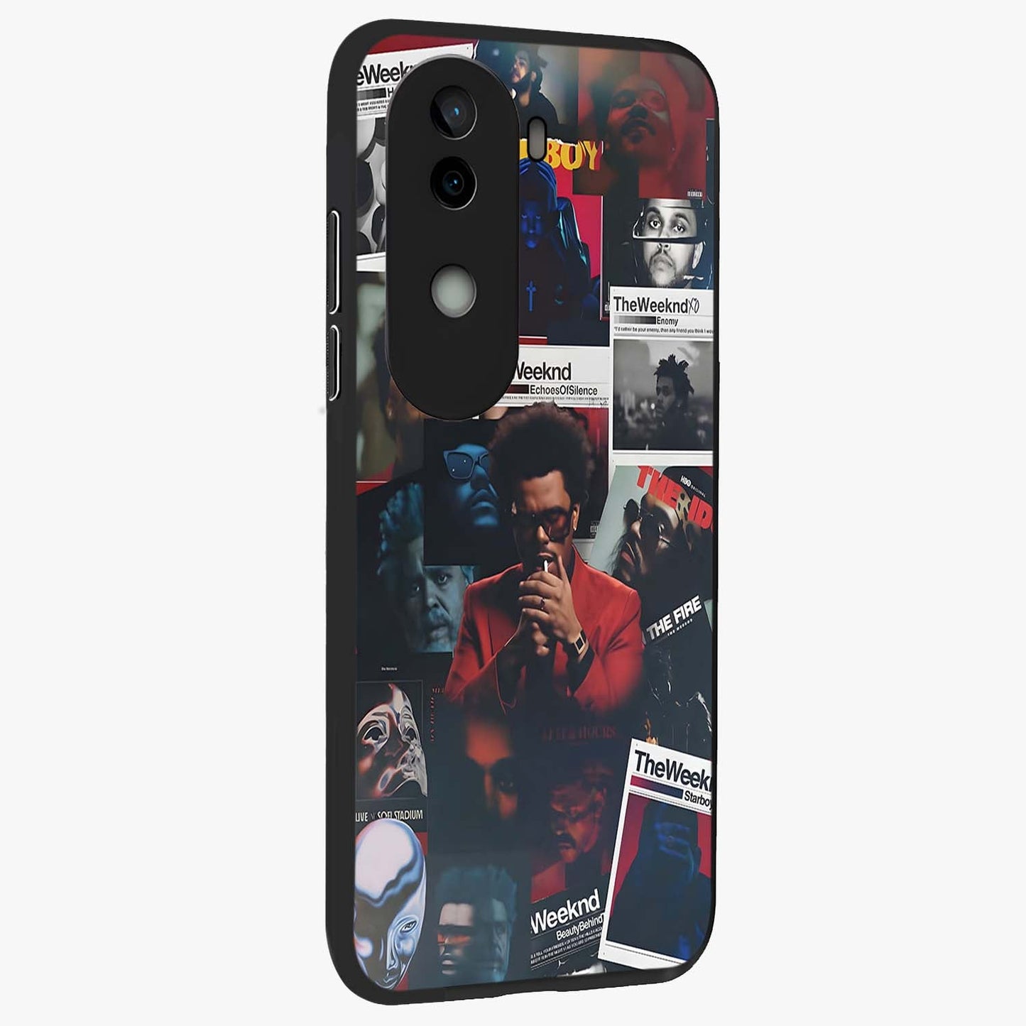 The Weeknd Glass Case upright view showcasing bold music themed artwork with contemporary artistic style.