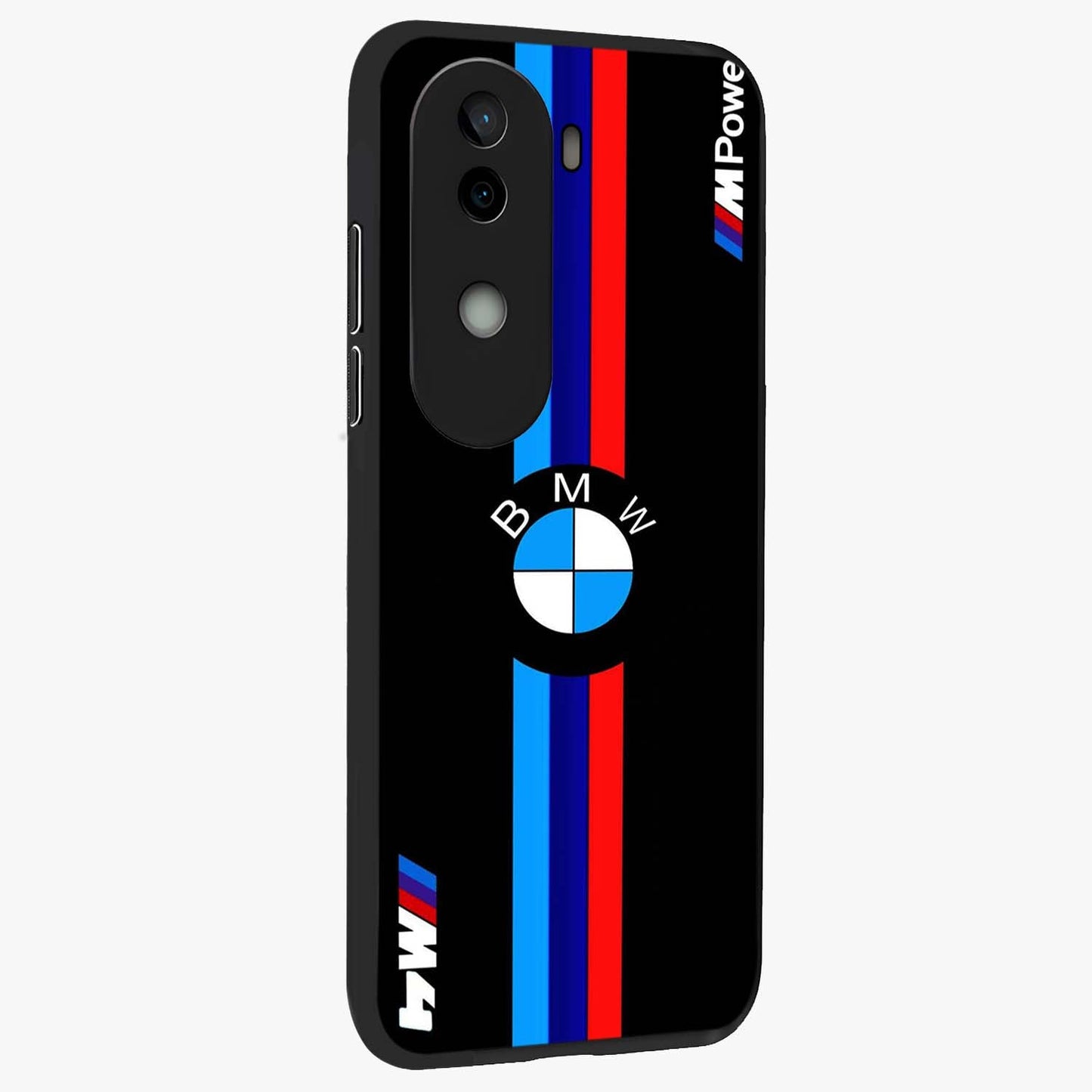 Turbo BMW Beast Glass Case upright view showcasing powerful car artwork with modern motorsport theme.