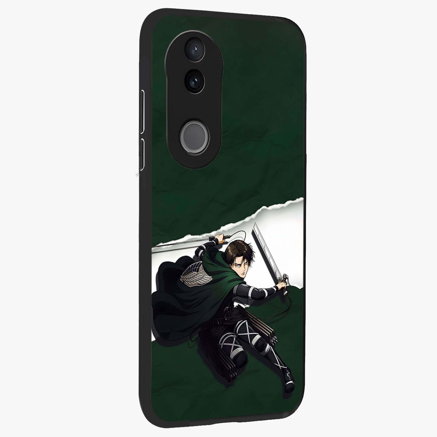 Emerald War Vanguard Glass Case upright view showcasing dramatic warrior artwork with bold fantasy theme.