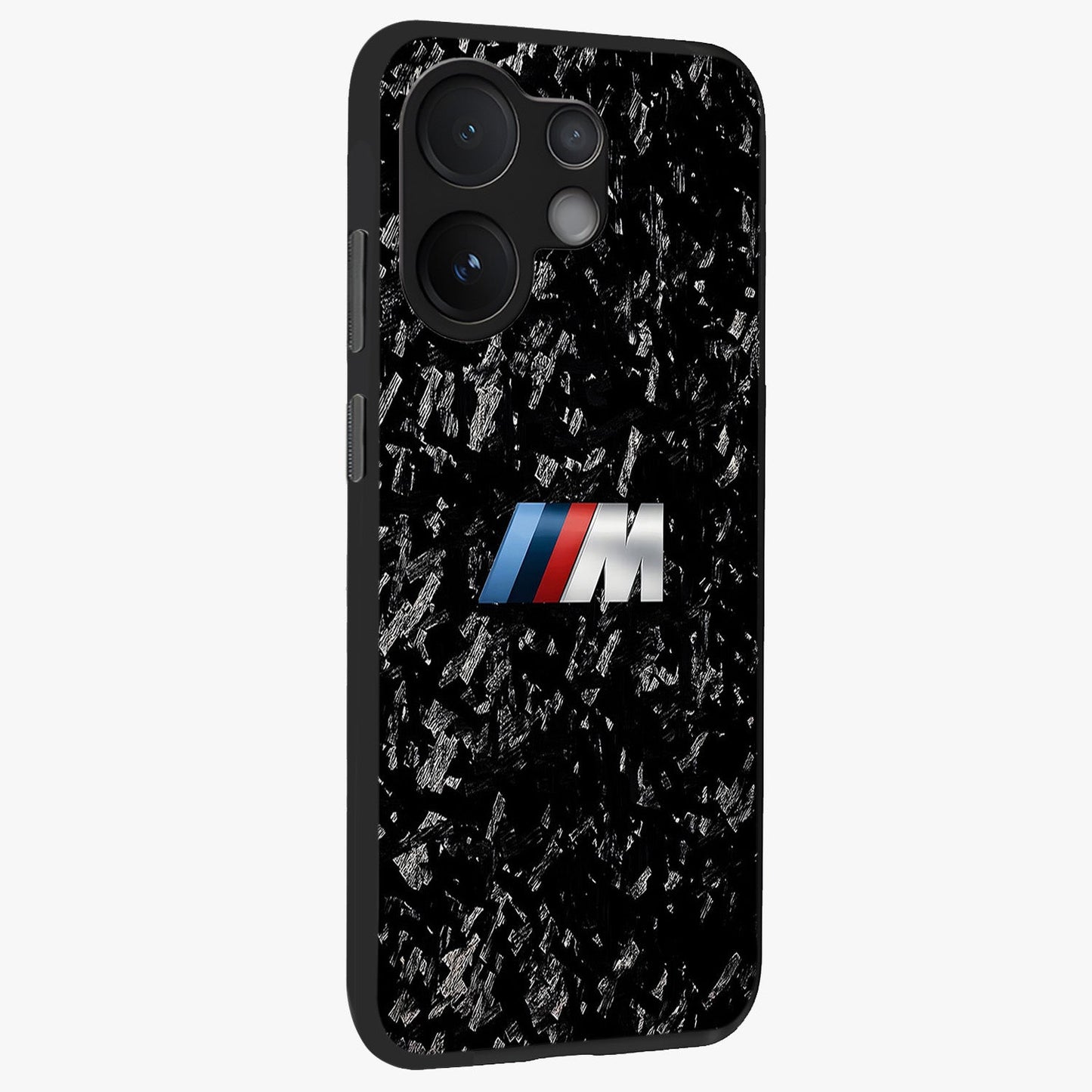 Carbon Speed Mark Glass Case upright view showcasing modern carbon speed graphic with bold automotive theme.