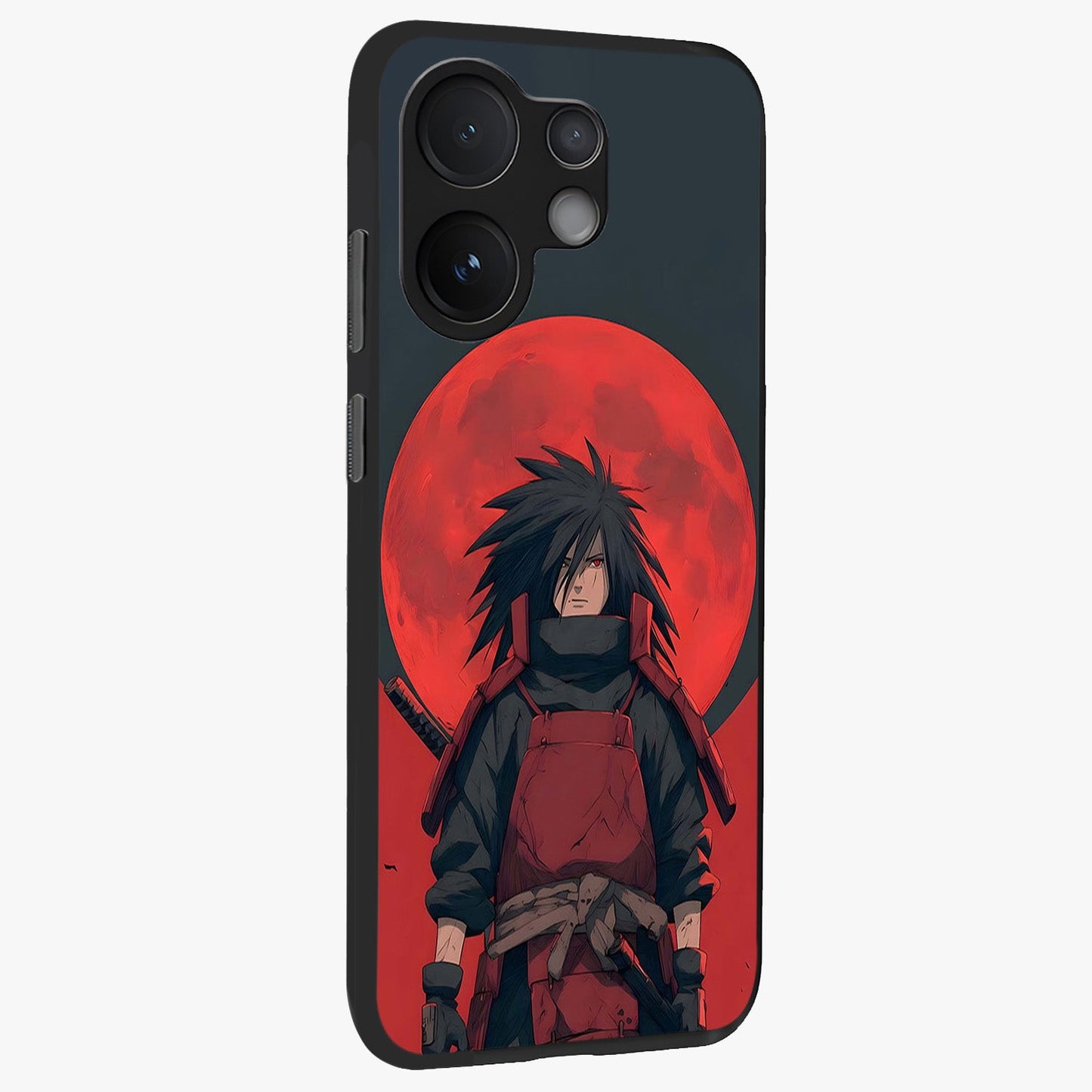 Crimson Moon Warlord Glass Case upright view showcasing powerful warlord artwork with dark celestial theme.