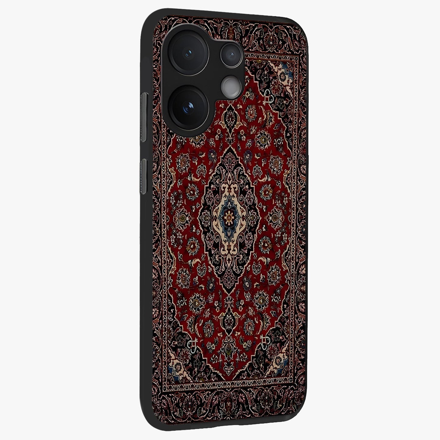 Heritage Carpet Royale Glass Case upright view showcasing detailed ornamental artwork with luxurious traditional theme.