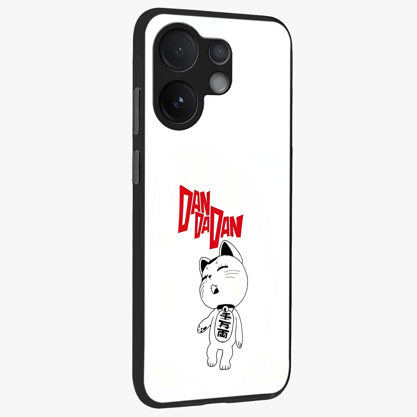 Playful Spirit Charm Glass Case upright view showcasing vibrant charm artwork with fun artistic theme.