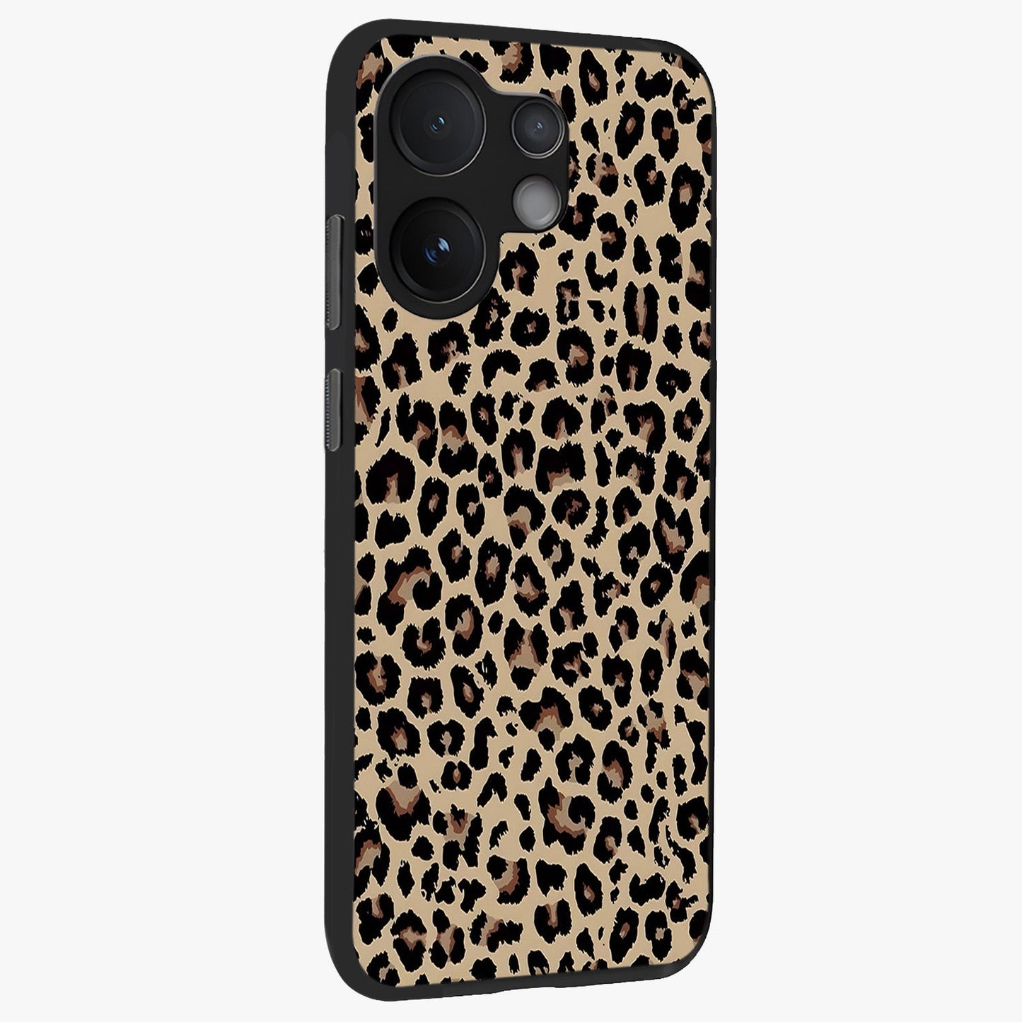 Savage Chic Pattern Glass Case upright view showcasing trendy decorative artwork with edgy fashion theme.