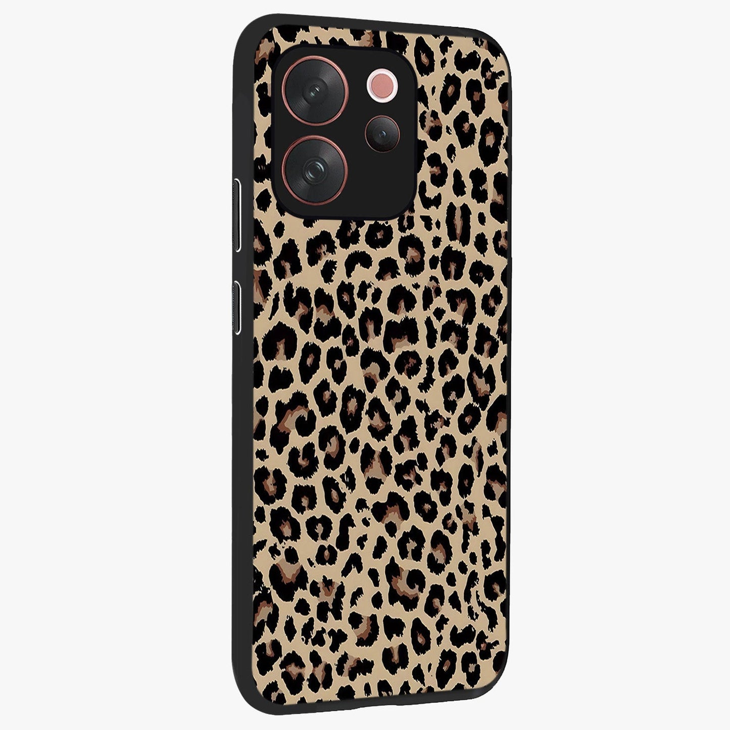 Savage Chic Pattern Glass Case upright view showcasing trendy decorative artwork with edgy fashion theme.