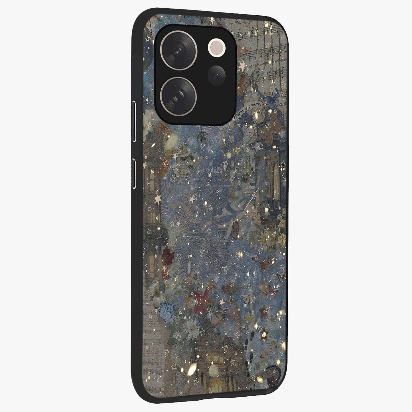 Aesthetic Astrolophia Glass Case upright view showcasing soft aesthetic theme with stylish modern look.