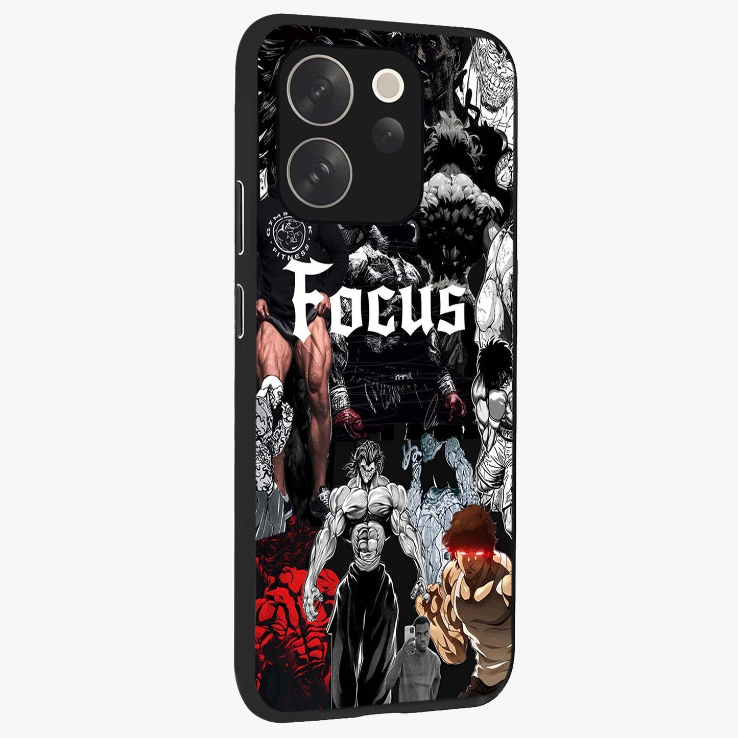 Relentless Power Focus Glass Case upright view showcasing strong inspirational artwork with powerful focus theme.