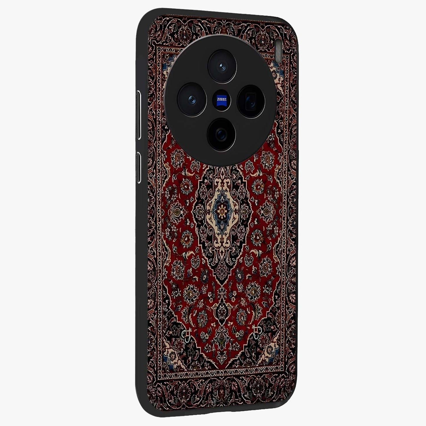 Heritage Carpet Royale Glass Case upright view showcasing detailed ornamental artwork with luxurious traditional theme.