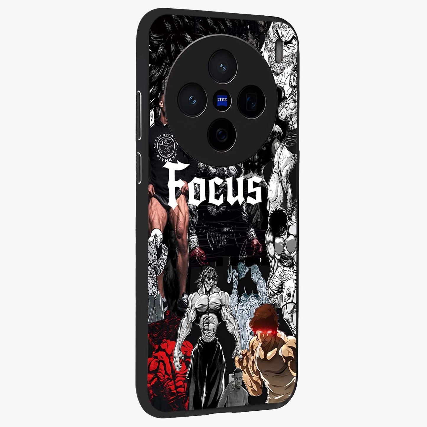 Relentless Power Focus Glass Case upright view showcasing strong inspirational artwork with powerful focus theme.