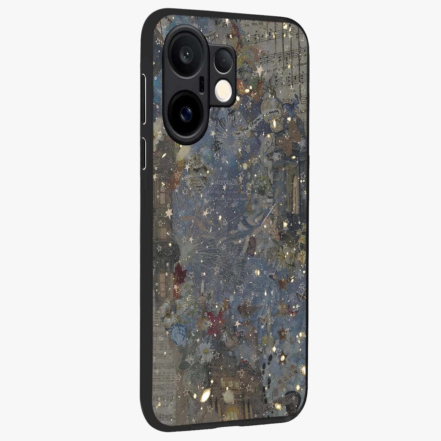 Aesthetic Astrolophia Glass Case upright view showcasing soft aesthetic theme with stylish modern look.