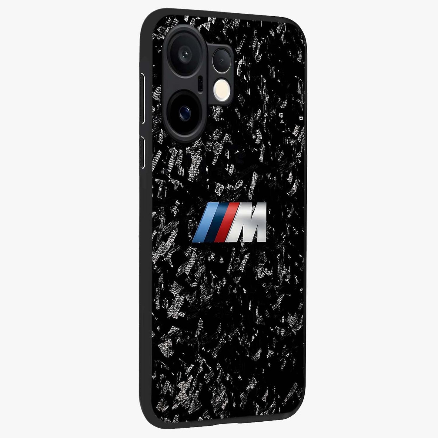 Carbon Speed Mark Glass Case upright view showcasing modern carbon speed graphic with bold automotive theme.