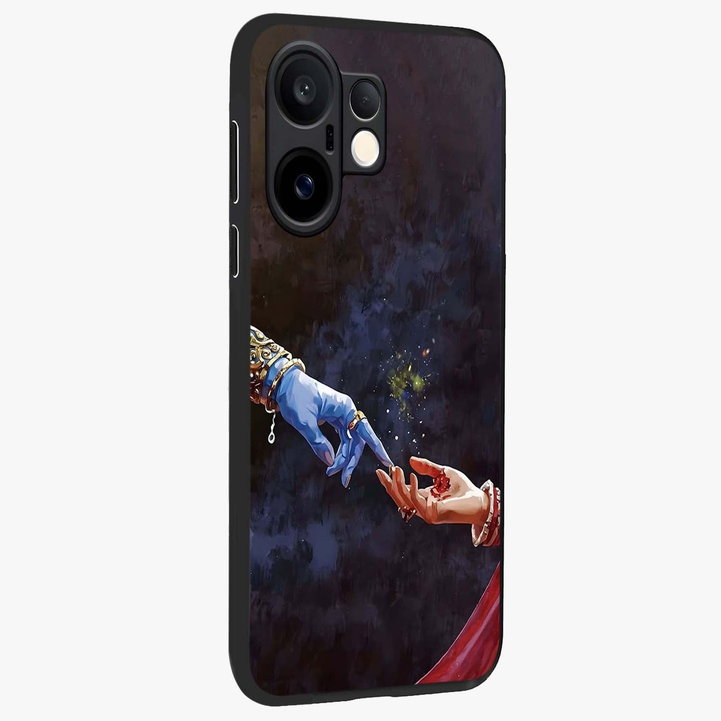Divine Touch Eternal Glass Case upright view showcasing peaceful spiritual artwork with eternal divine theme.