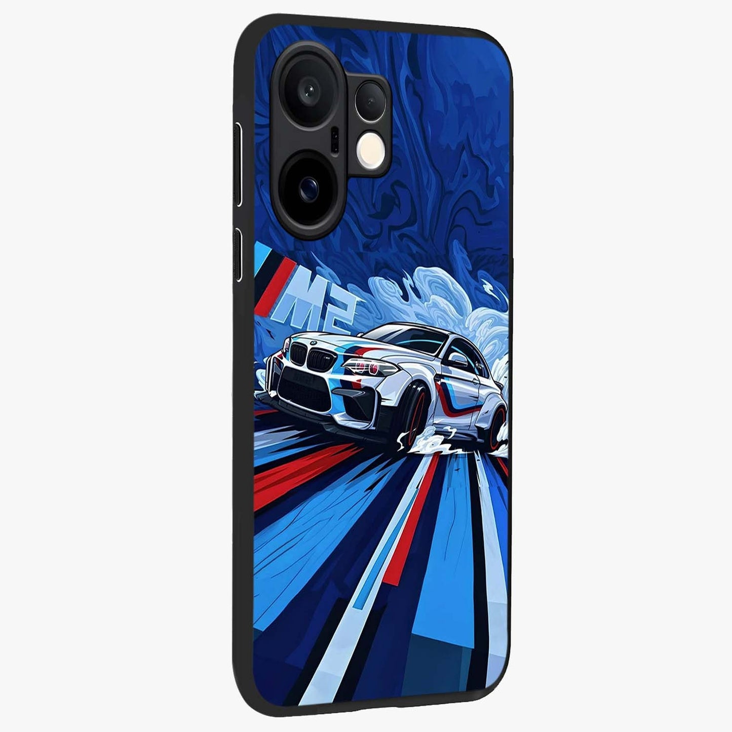 Drift Power Rush Glass Case upright view showcasing high speed racing artwork with bold automotive theme.