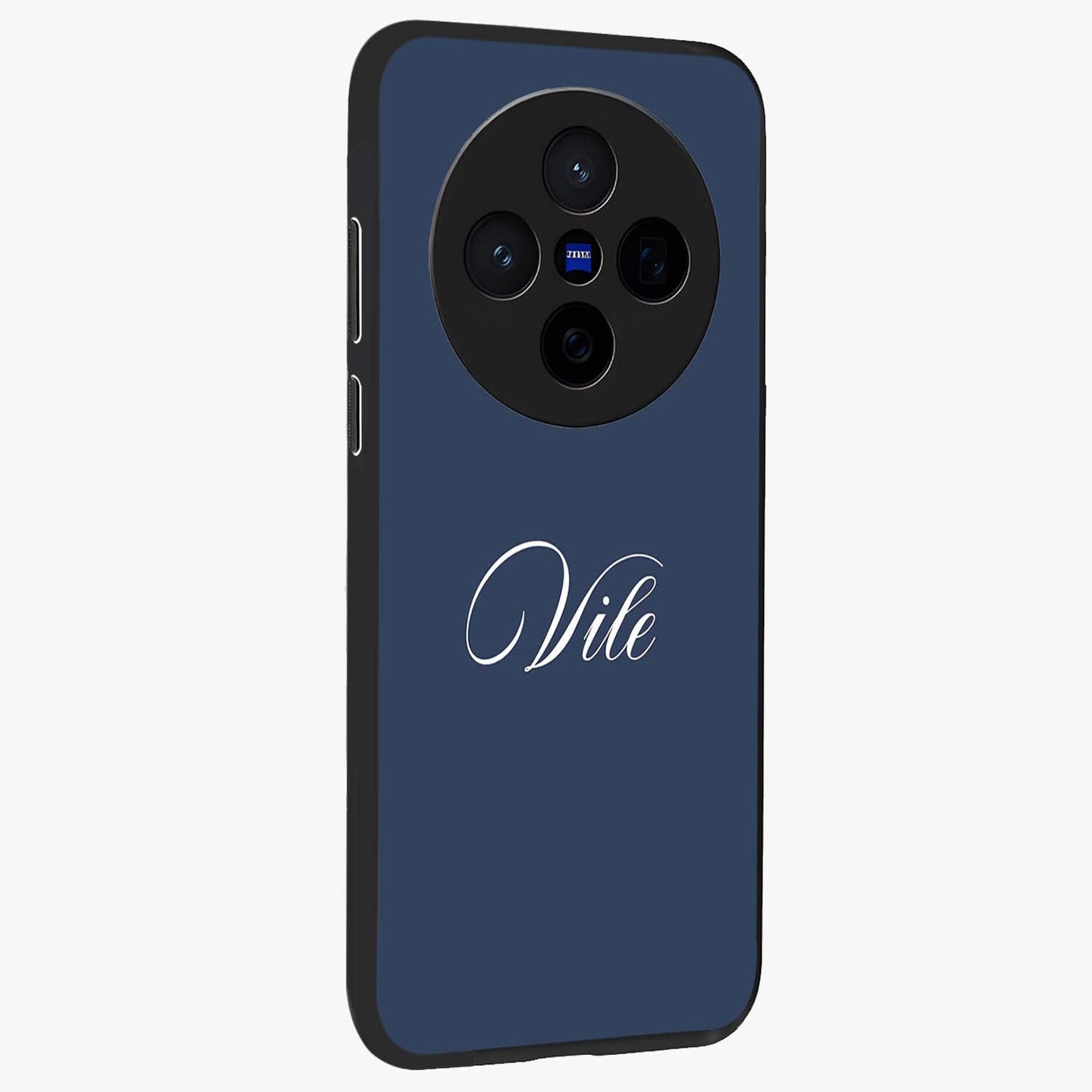 Blue Vintage Floral Pattern Glass Case displayed in angled mockup highlighting classic blue floral pattern and retro aesthetic design.