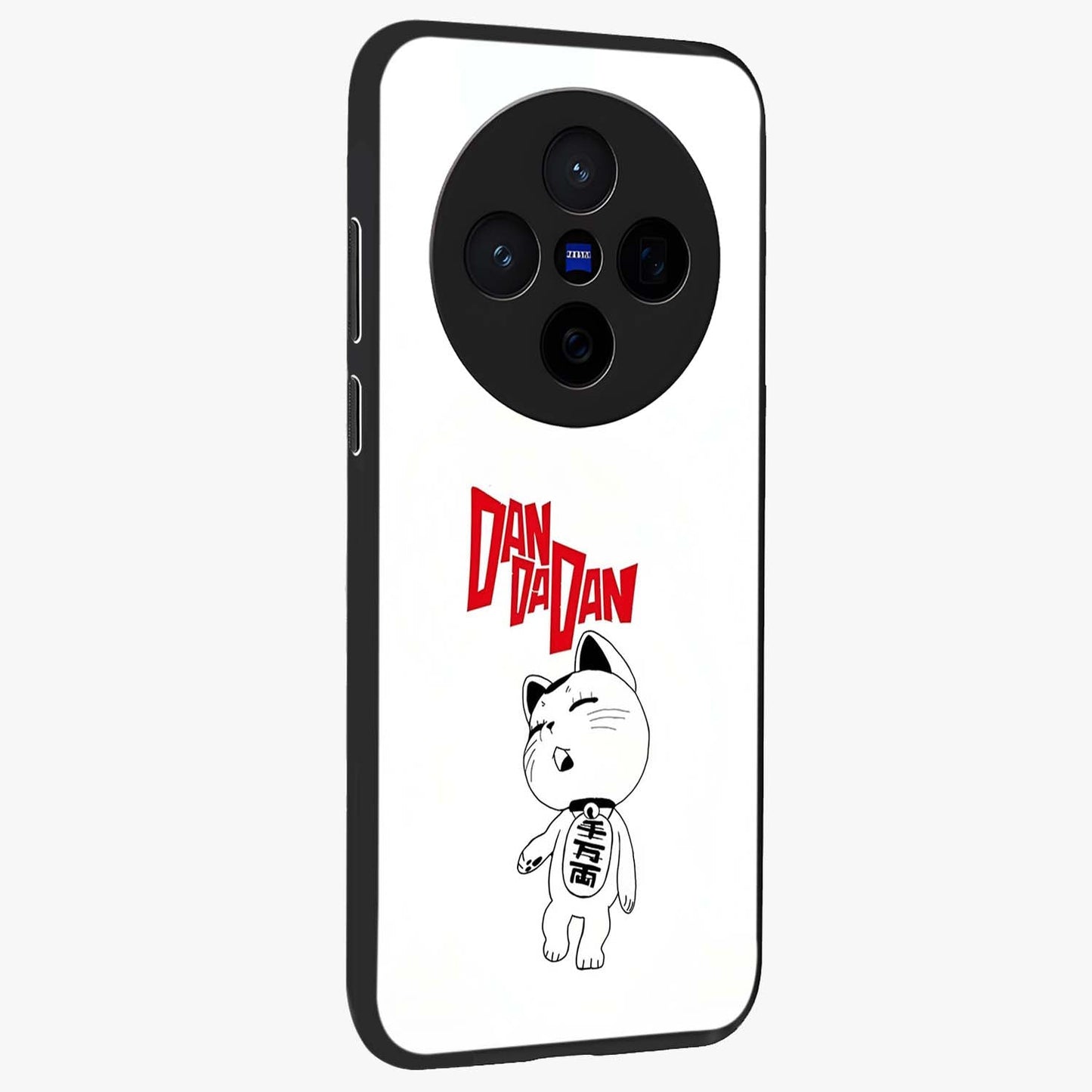 Playful Spirit Charm Glass Case upright view showcasing vibrant charm artwork with fun artistic theme.