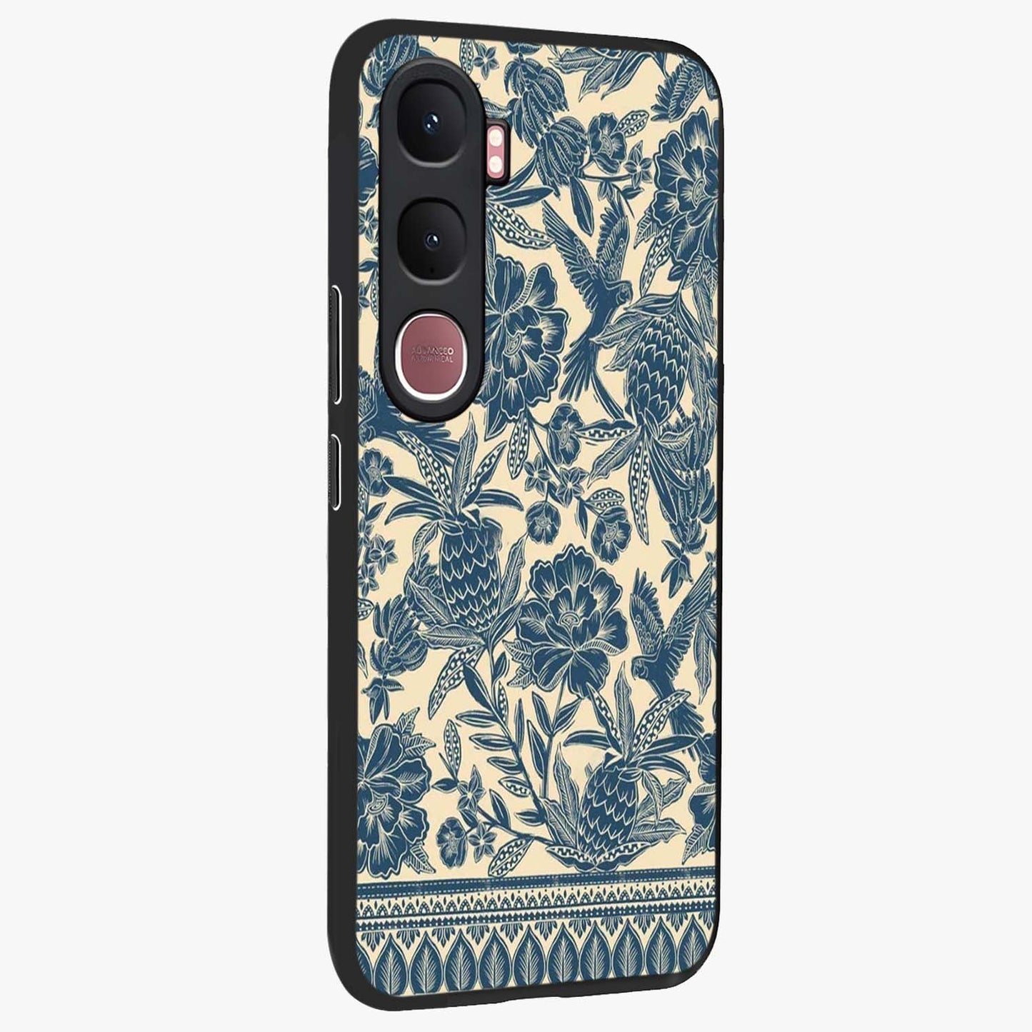 Heirloom Wild Bloom Glass Case upright view showcasing delicate wildflower artwork with timeless floral theme.