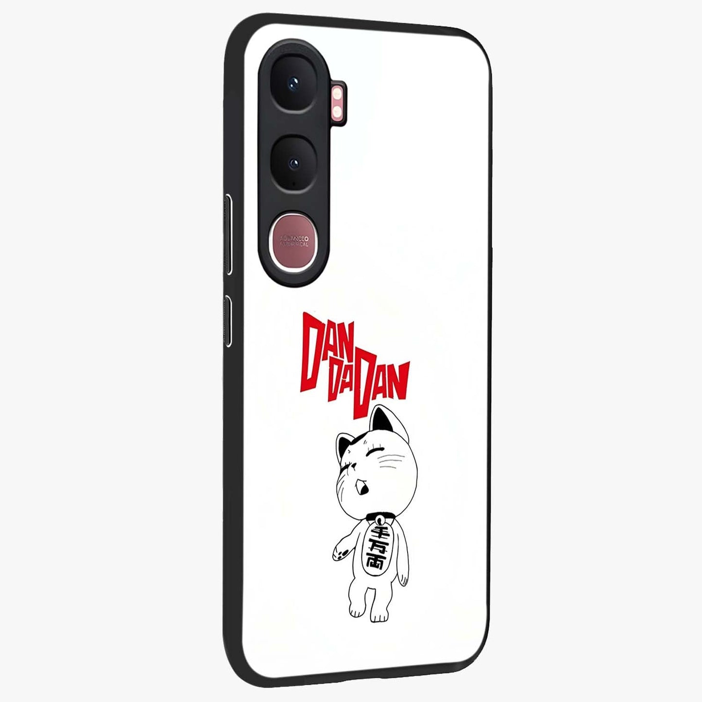 Playful Spirit Charm Glass Case upright view showcasing vibrant charm artwork with fun artistic theme.