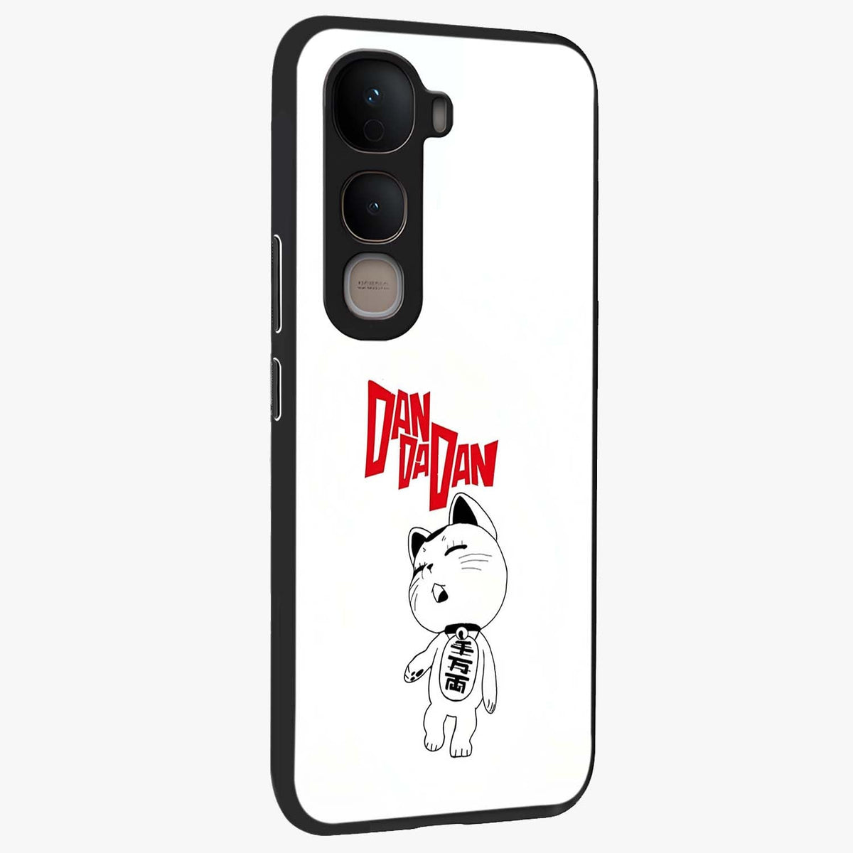 Playful Spirit Charm Glass Case upright view showcasing vibrant charm artwork with fun artistic theme.