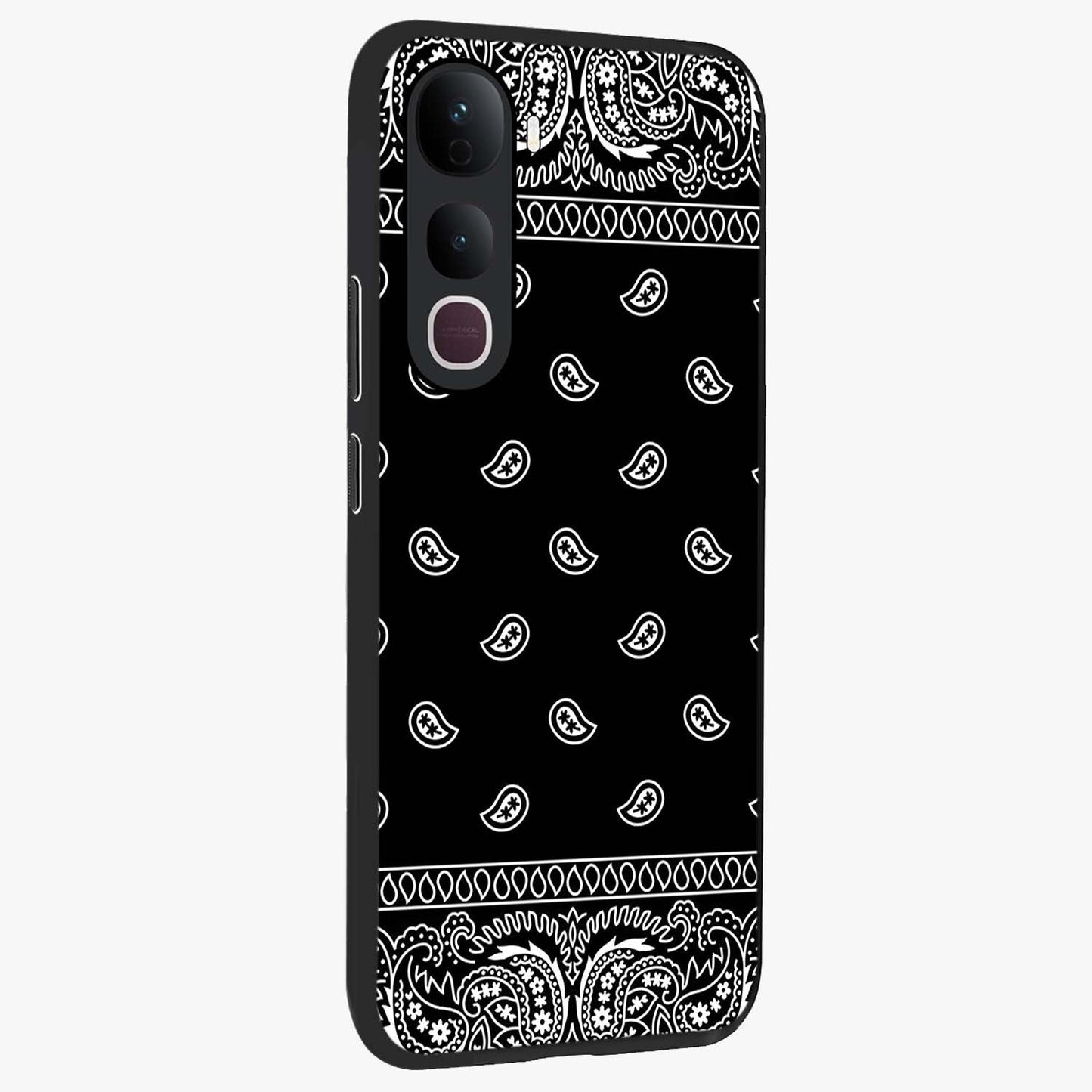 Retro Rebel Threads Glass Case upright view showcasing stylish vintage artwork with bold retro theme.