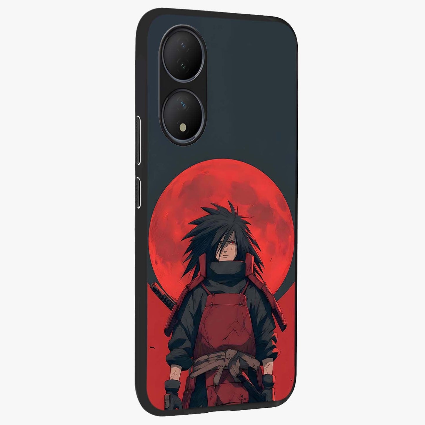 Crimson Moon Warlord Glass Case upright view showcasing powerful warlord artwork with dark celestial theme.
