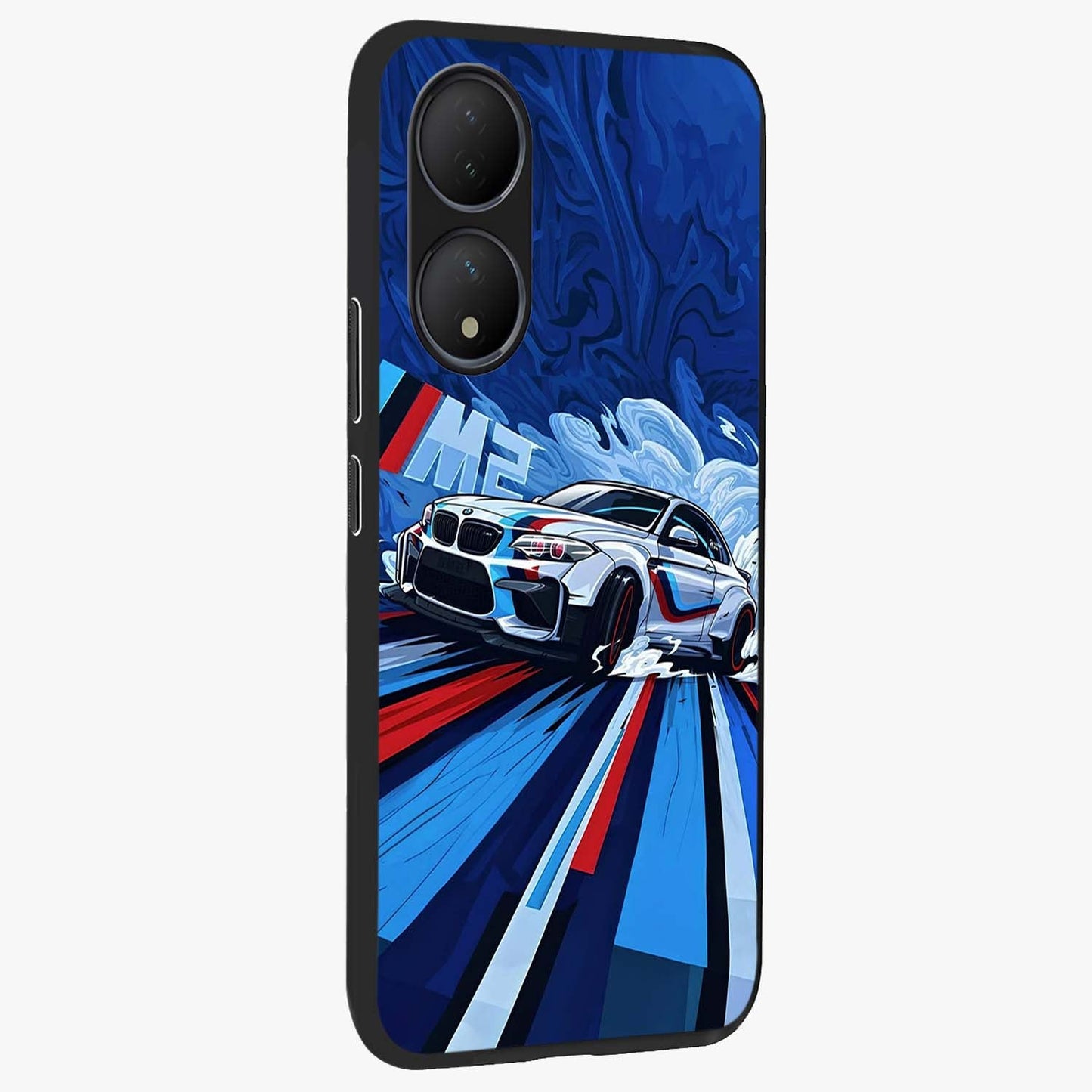 Drift Power Rush Glass Case upright view showcasing high speed racing artwork with bold automotive theme.