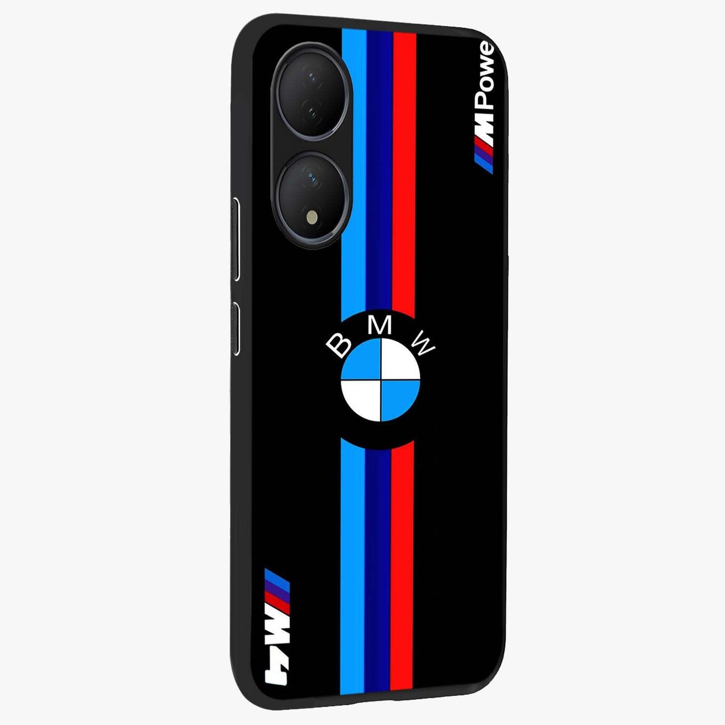 Turbo BMW Beast Glass Case upright view showcasing powerful car artwork with modern motorsport theme.
