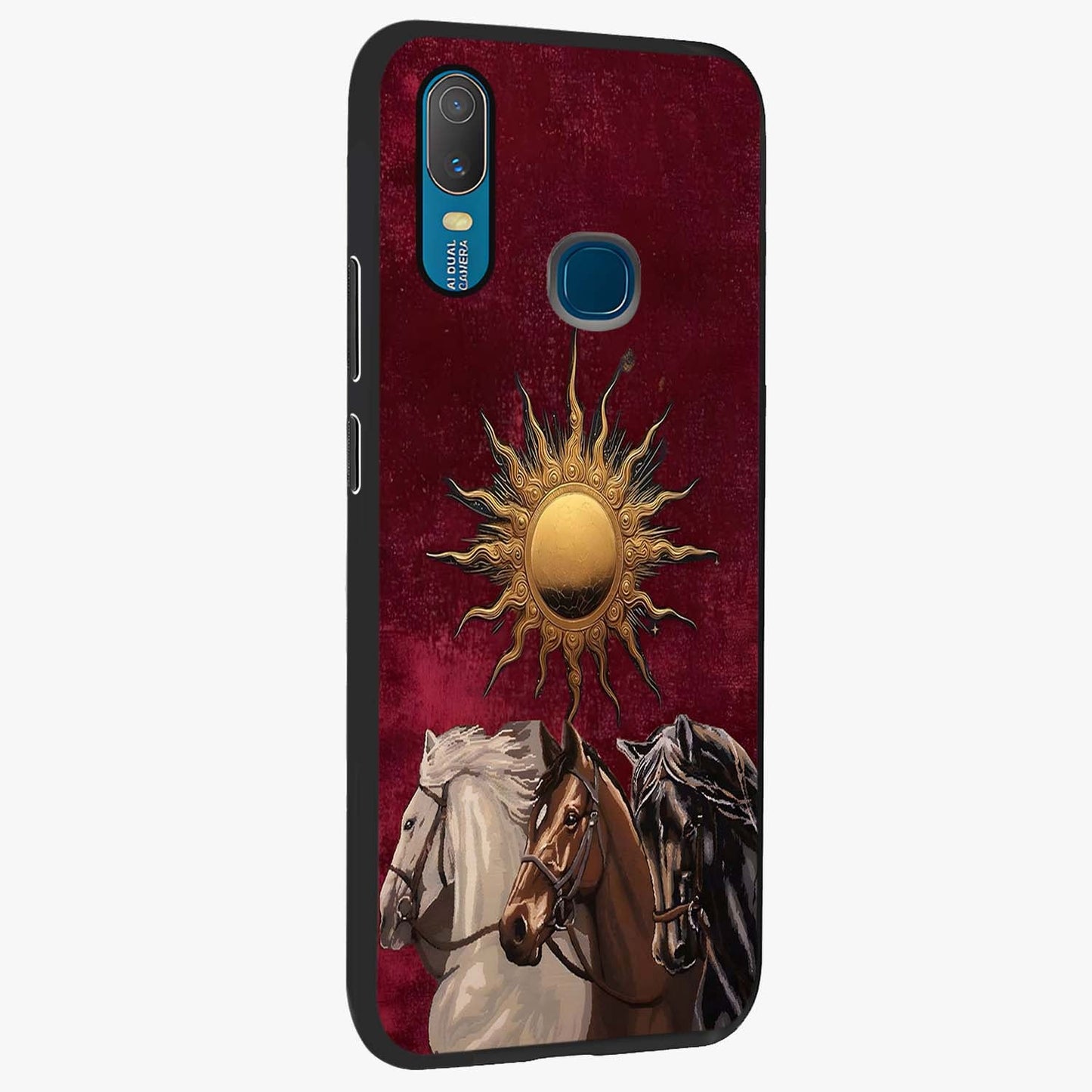 Solar Riders Glass Case upright view showcasing energetic rider artwork with bold adventure theme.