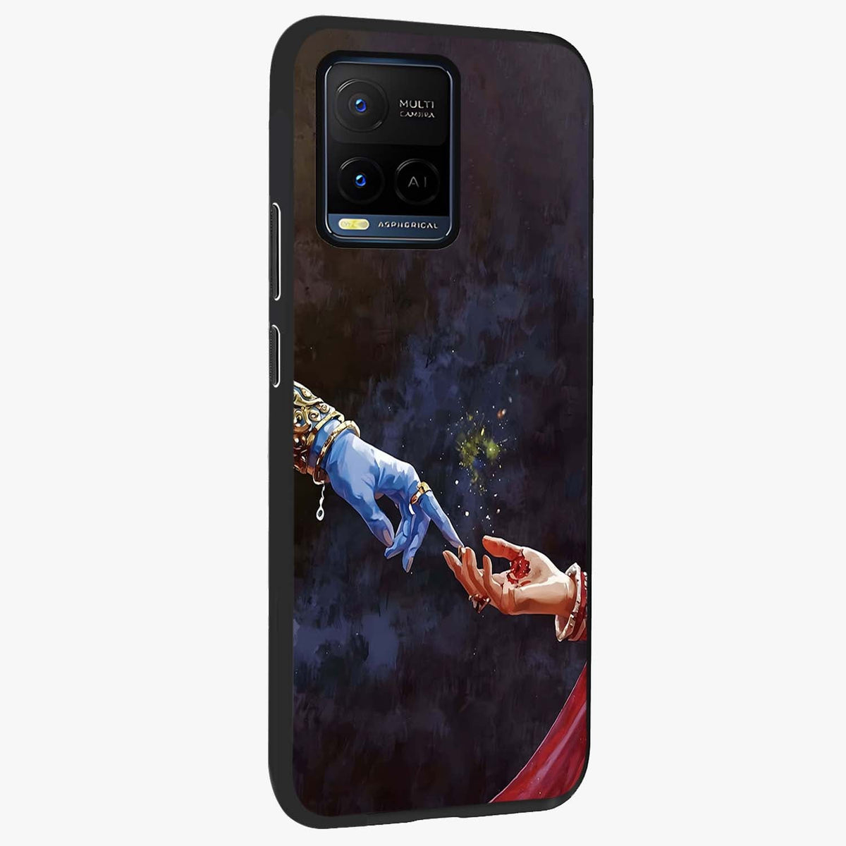 Divine Touch Eternal Glass Case upright view showcasing peaceful spiritual artwork with eternal divine theme.