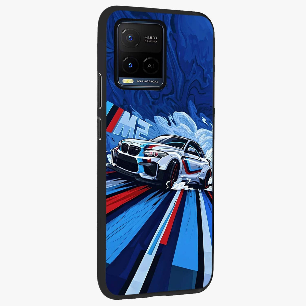 Drift Power Rush Glass Case upright view showcasing high speed racing artwork with bold automotive theme.