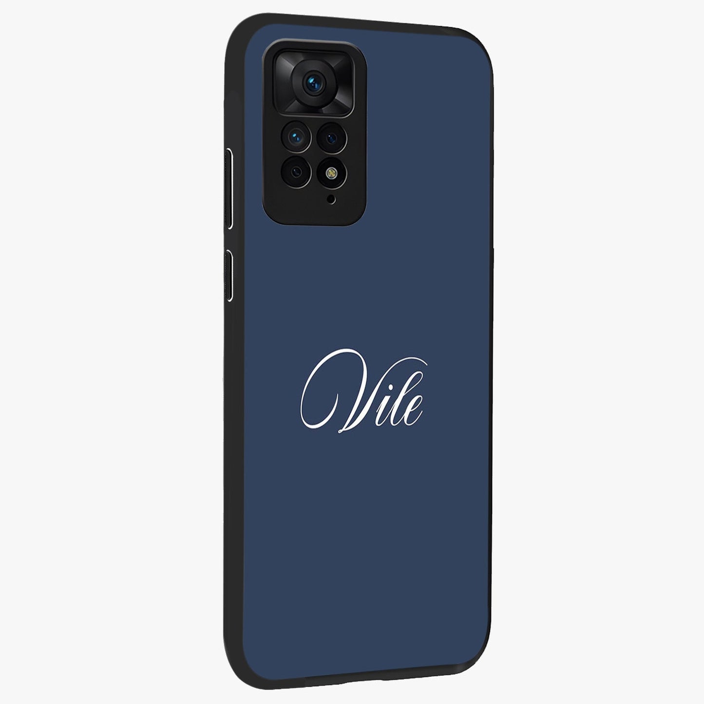 Blue Vintage Floral Pattern Glass Case displayed in angled mockup highlighting classic blue floral pattern and retro aesthetic design.