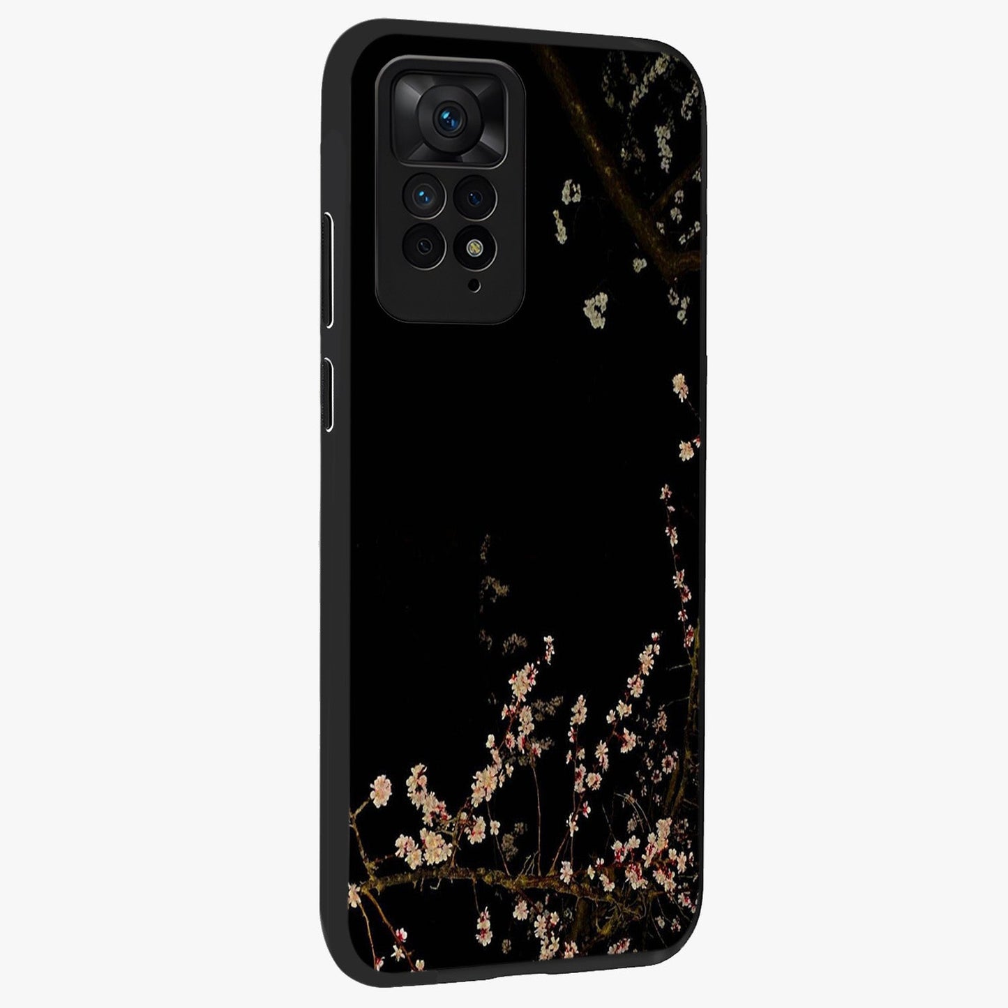 Petal Moon Light With Custom Name Glass Case upright view showcasing elegant floral moon artwork with personalized aesthetic.