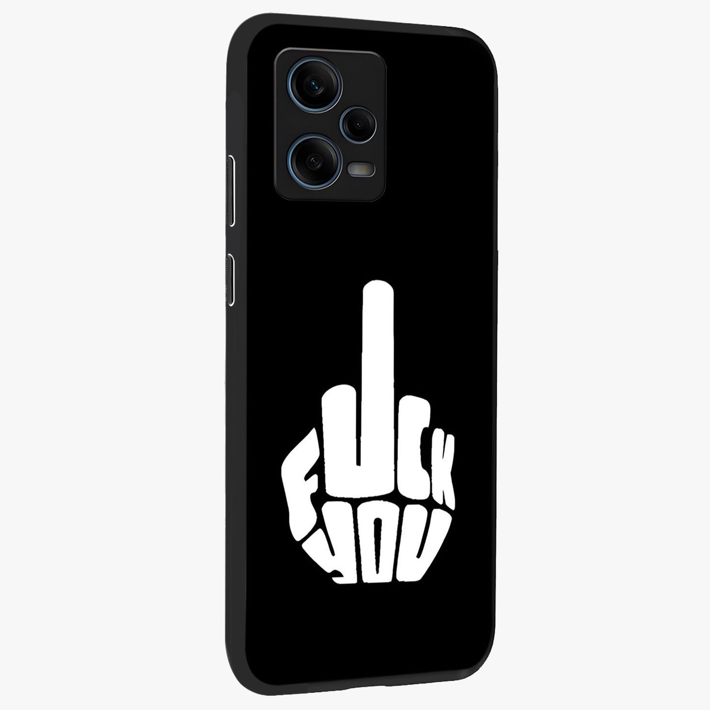 Rebel Mode On Glass Case upright view showcasing striking statement artwork with bold rebellious theme.