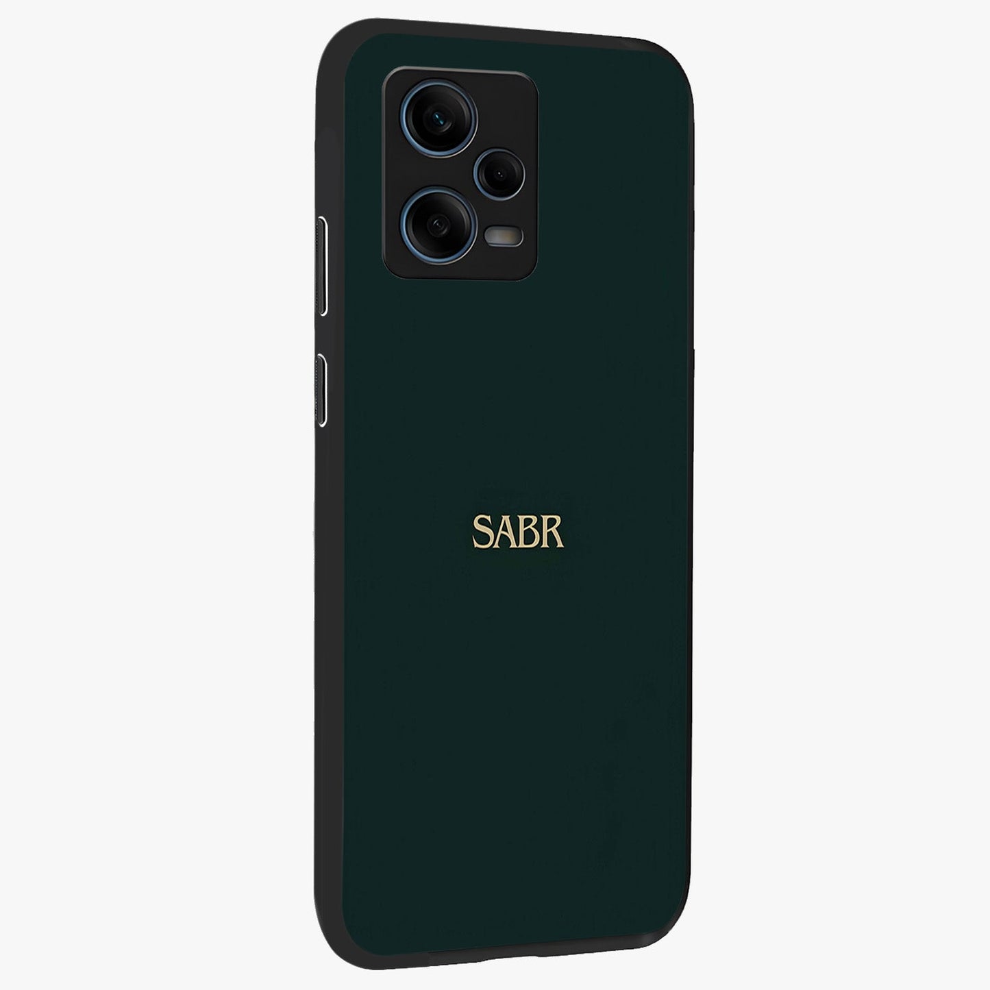 Sabr Minimal Patience Glass Case upright view showcasing calm minimalist artwork with motivational patience theme.